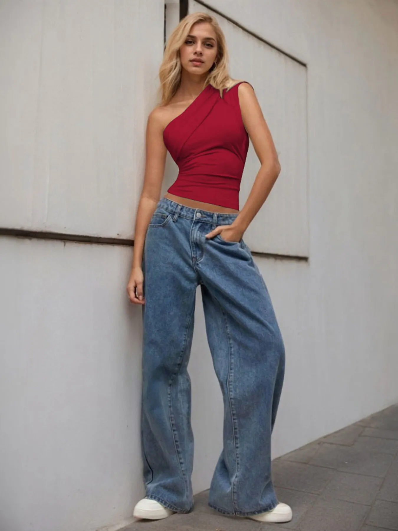 One-Shoulder Tank Top - Image 2