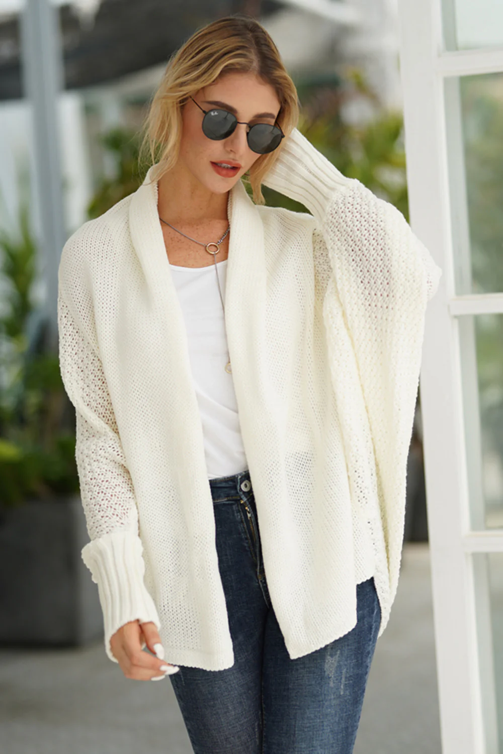 Open Front Batwing Sleeve Cardigan - Image 15