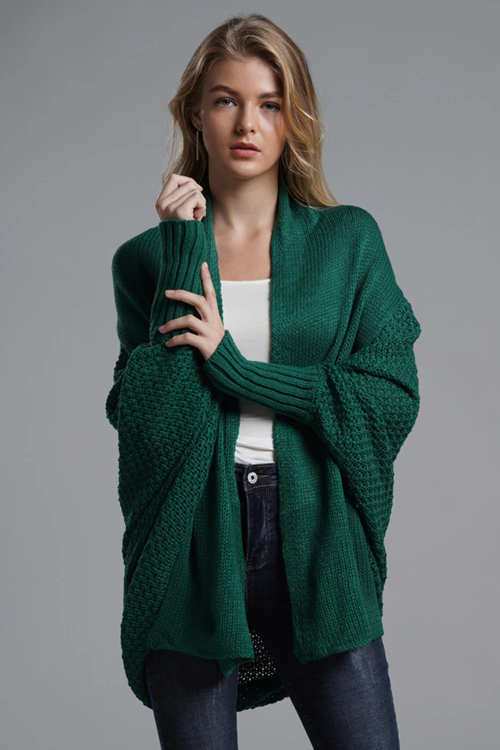 Open Front Batwing Sleeve Cardigan - Image 20
