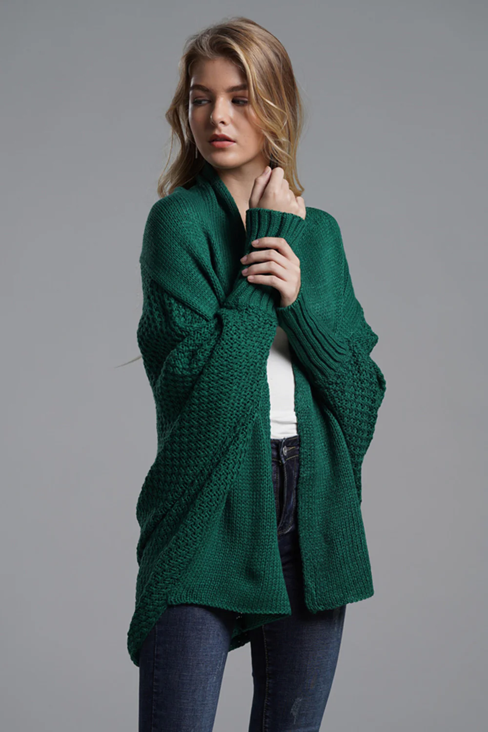 Open Front Batwing Sleeve Cardigan - Image 21