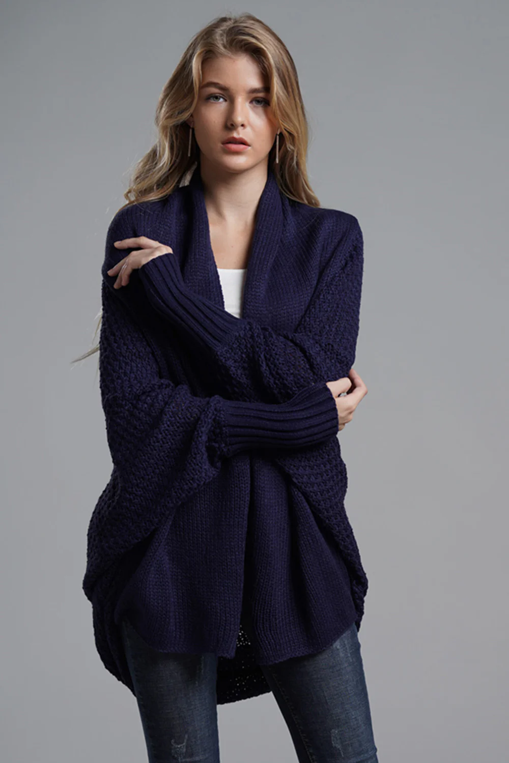 Open Front Batwing Sleeve Cardigan - Image 29