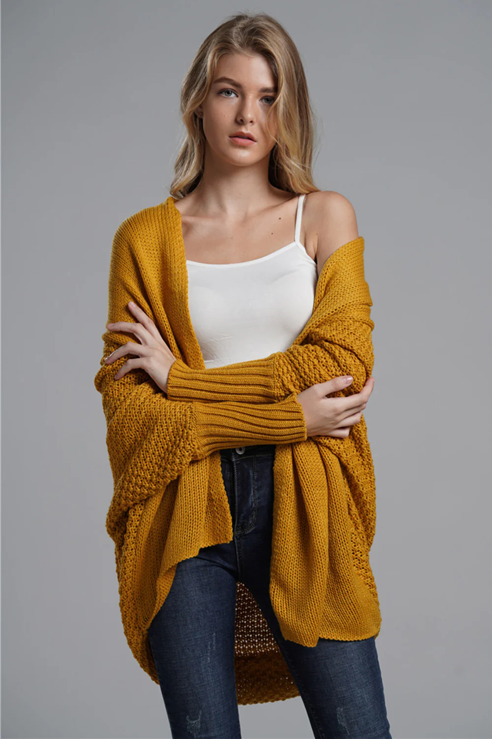 Open Front Batwing Sleeve Cardigan - Image 35