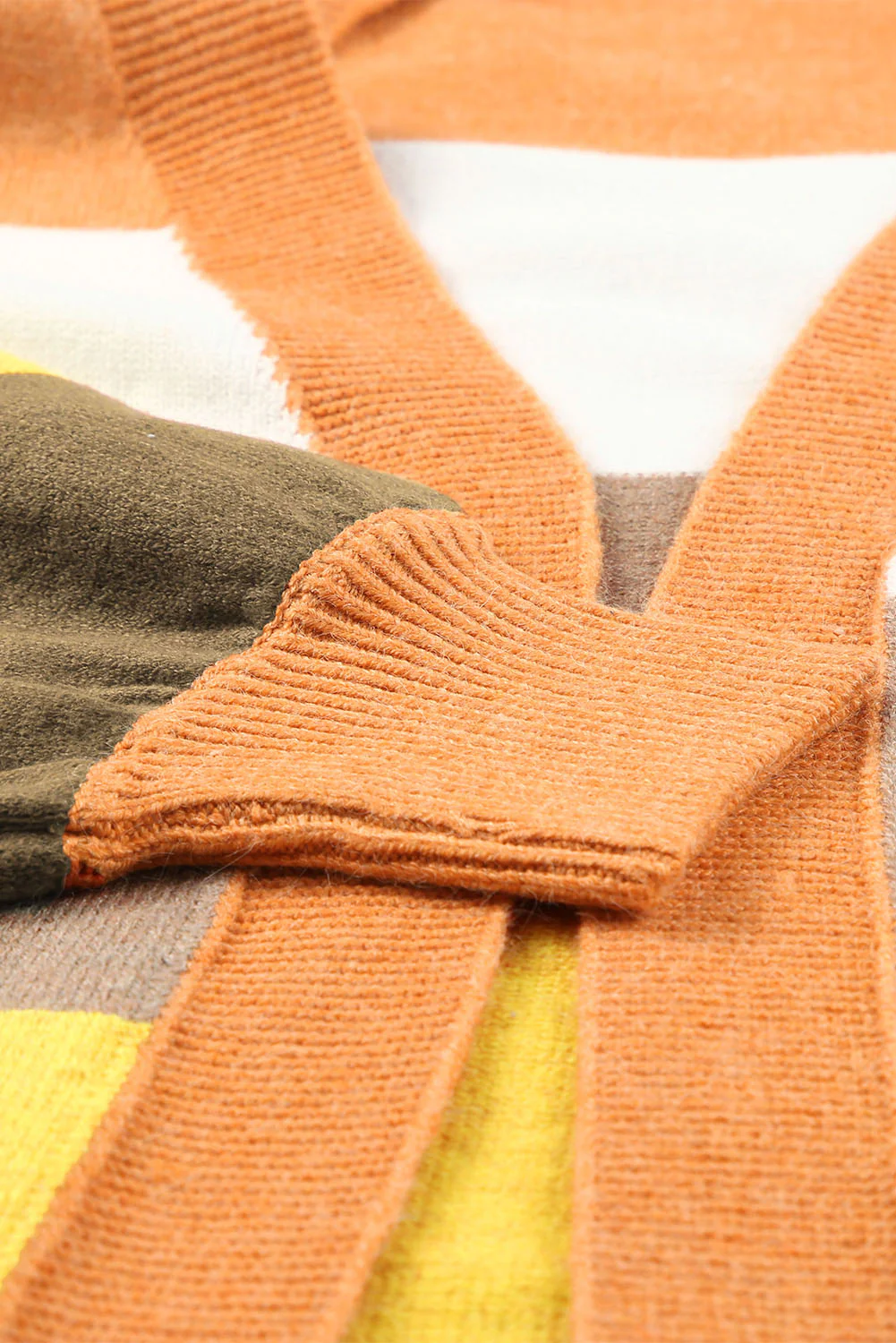 Open Front Color Block Cardigan - Image 10