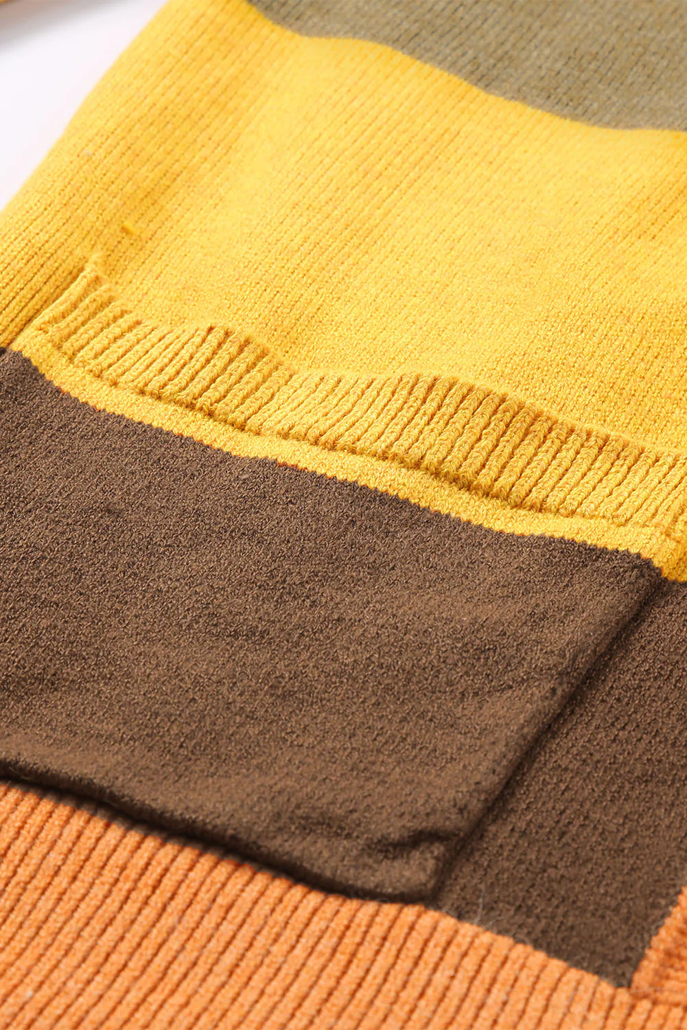 Open Front Color Block Cardigan - Image 11