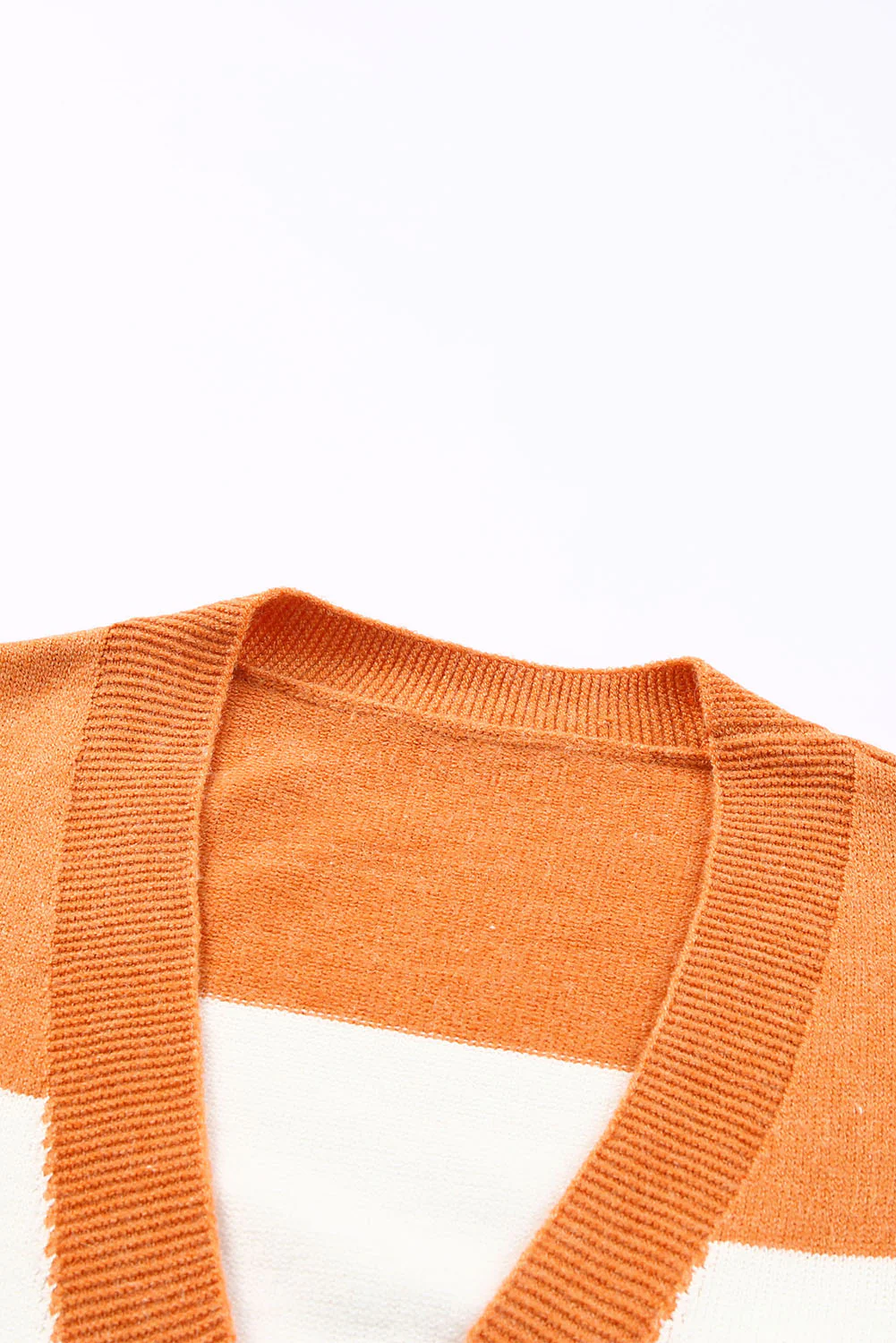 Open Front Color Block Cardigan - Image 9