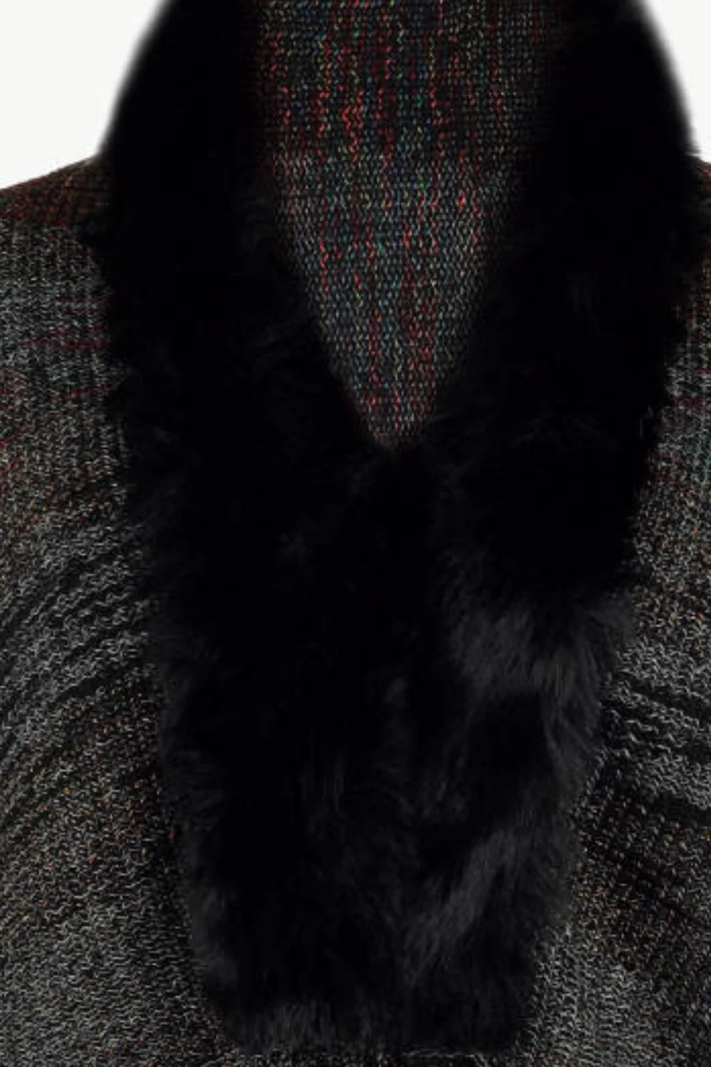 Open Front Fringe Hem Poncho - Image 20