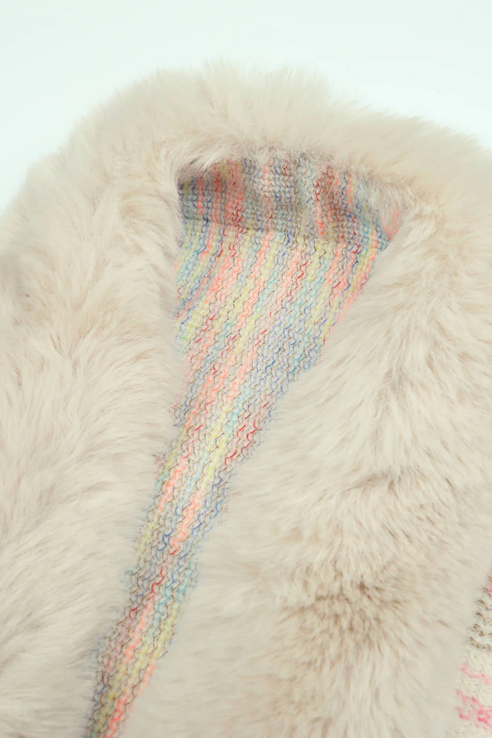 Open Front Fringe Hem Poncho - Image 9