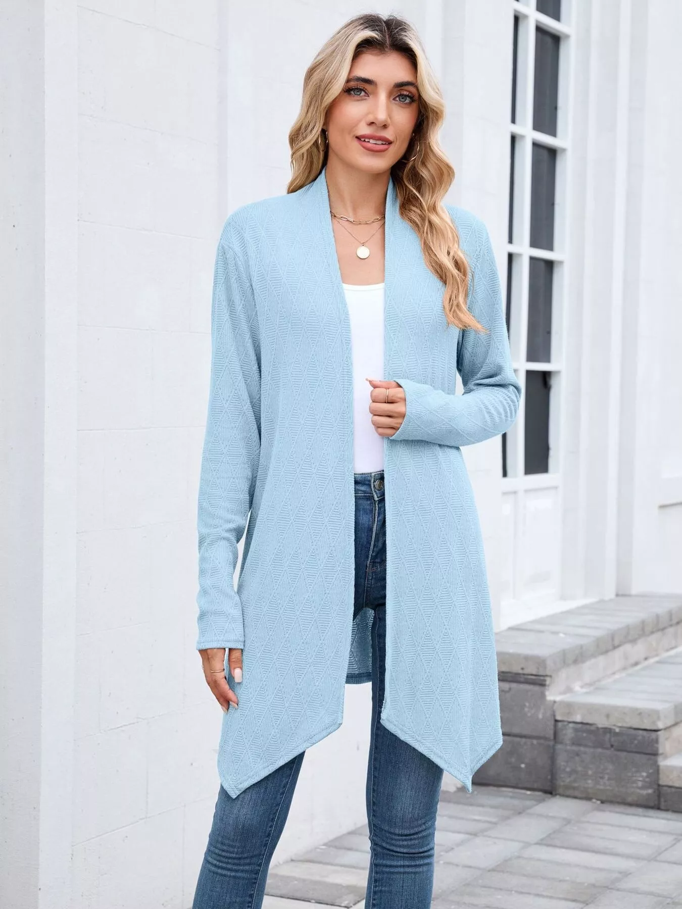 Open Front Long Cardigan - Image 15