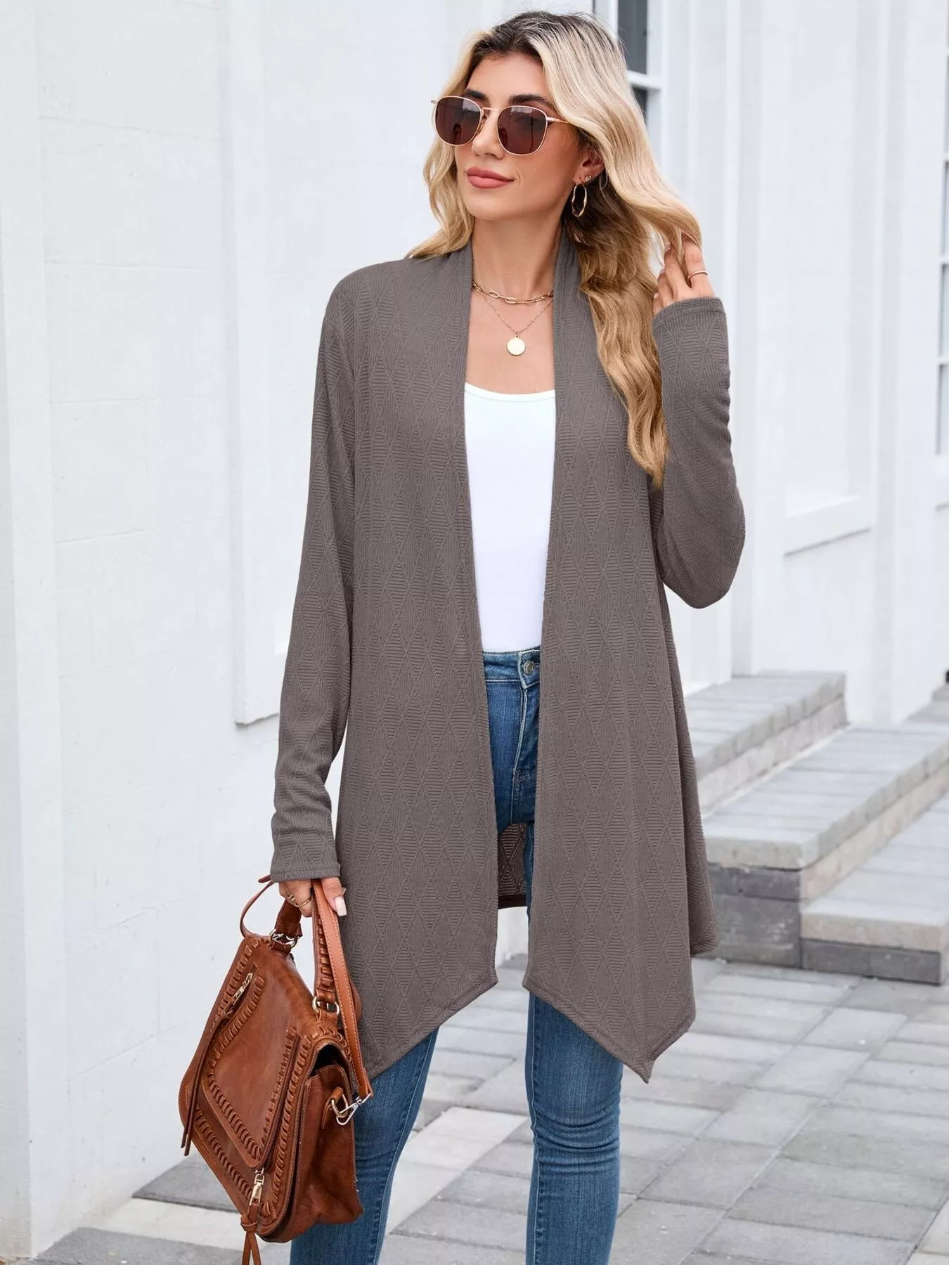 Open Front Long Cardigan - Image 29