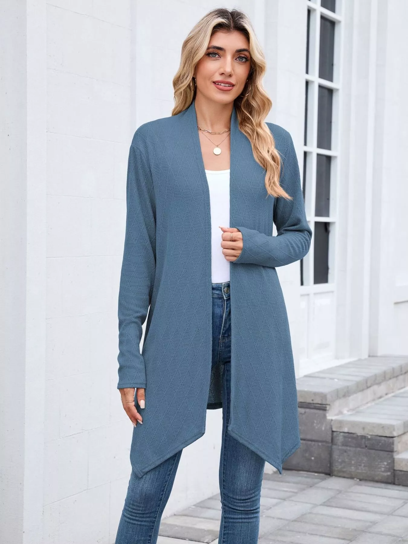 Open Front Long Cardigan - Image 3