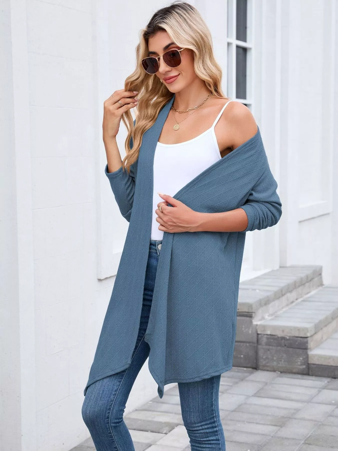 Open Front Long Cardigan - Image 6