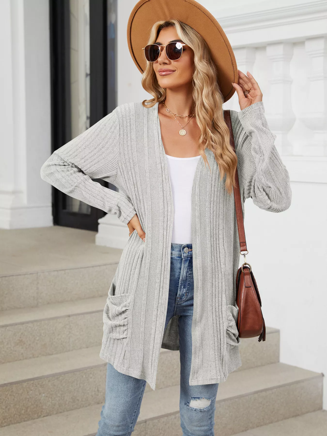 Open Front Long Cardigan - Image 10