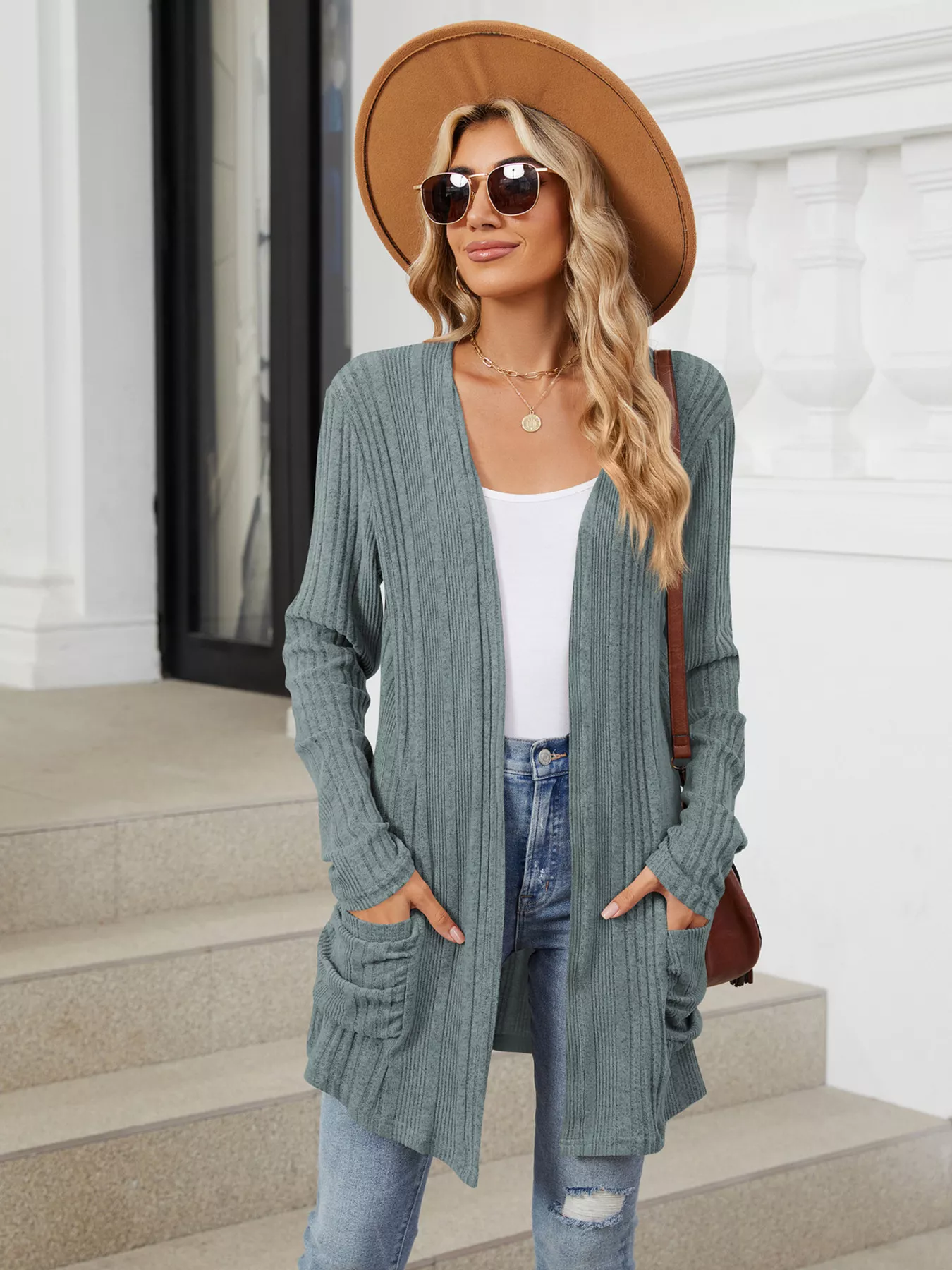 Open Front Long Cardigan - Image 13