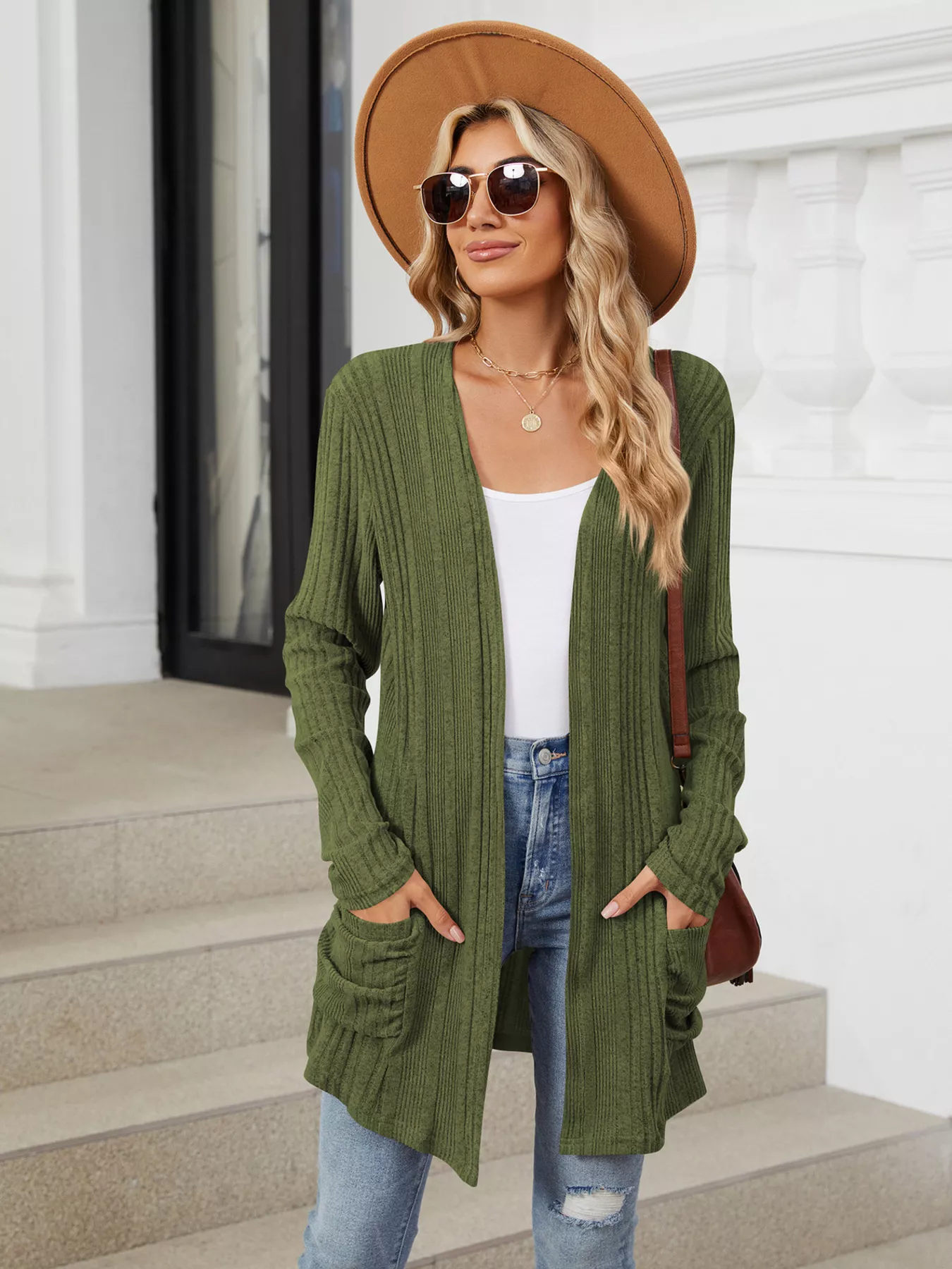 Open Front Long Cardigan - Image 16