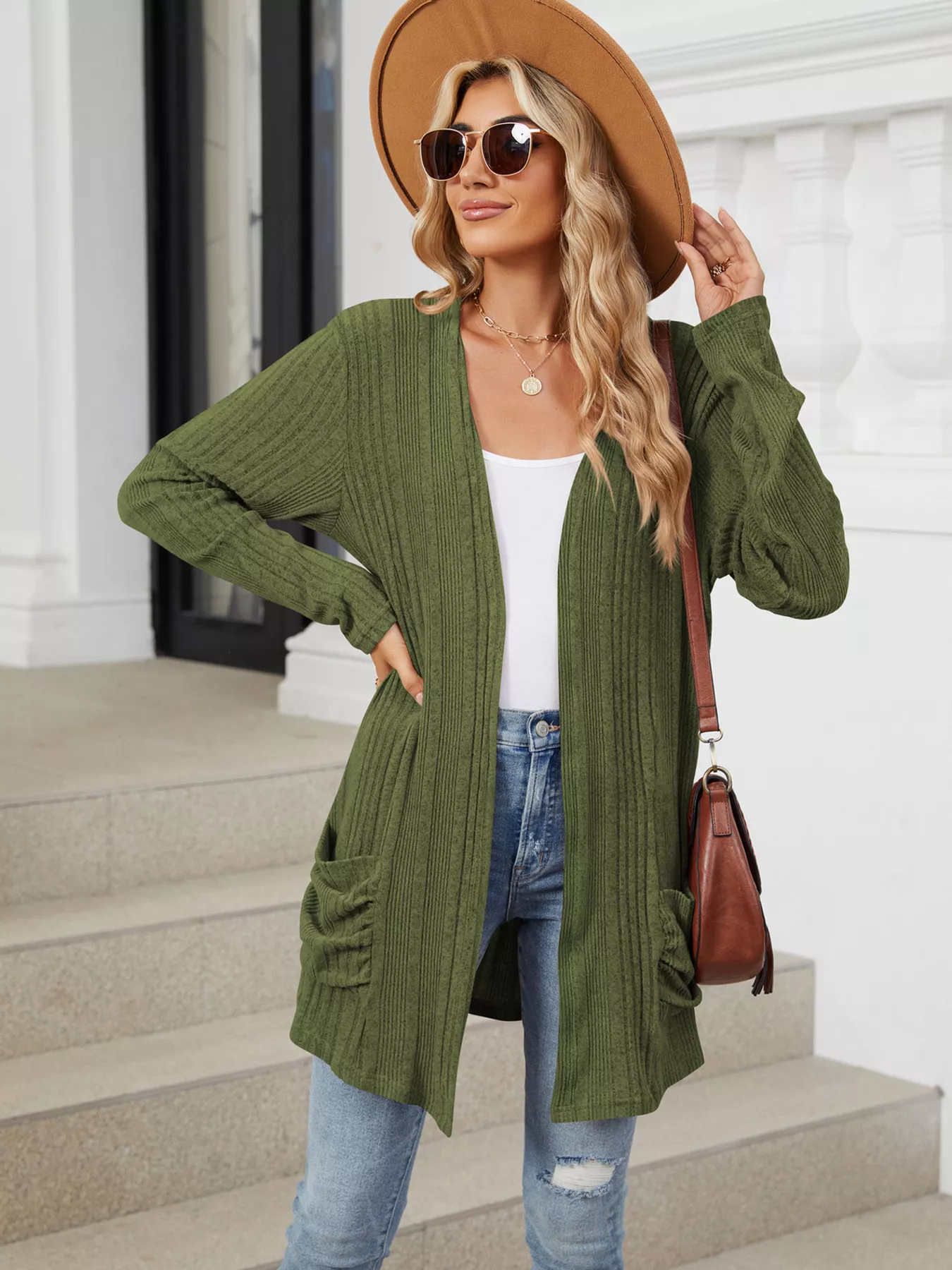 Open Front Long Cardigan - Image 17