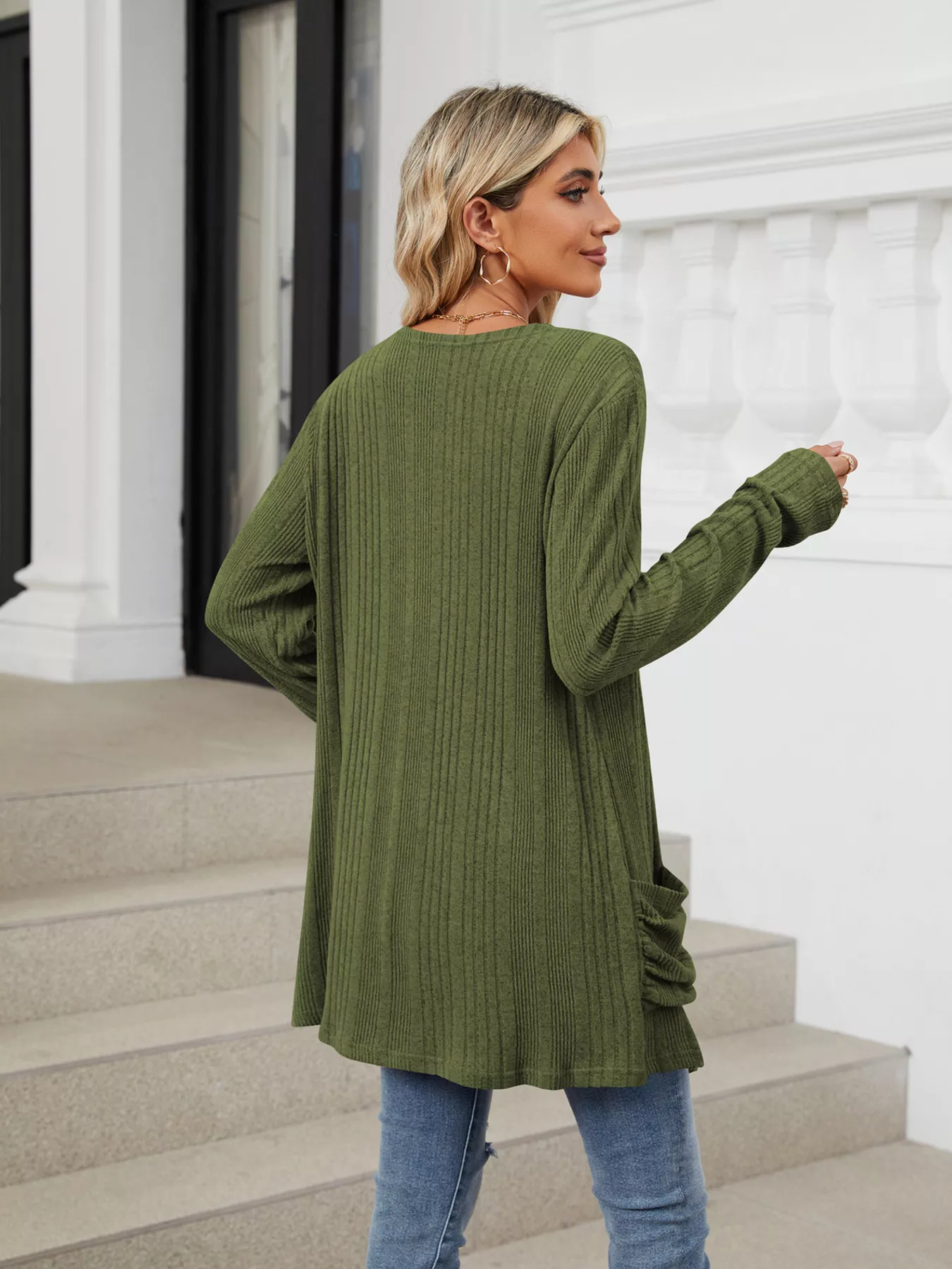Open Front Long Cardigan - Image 18