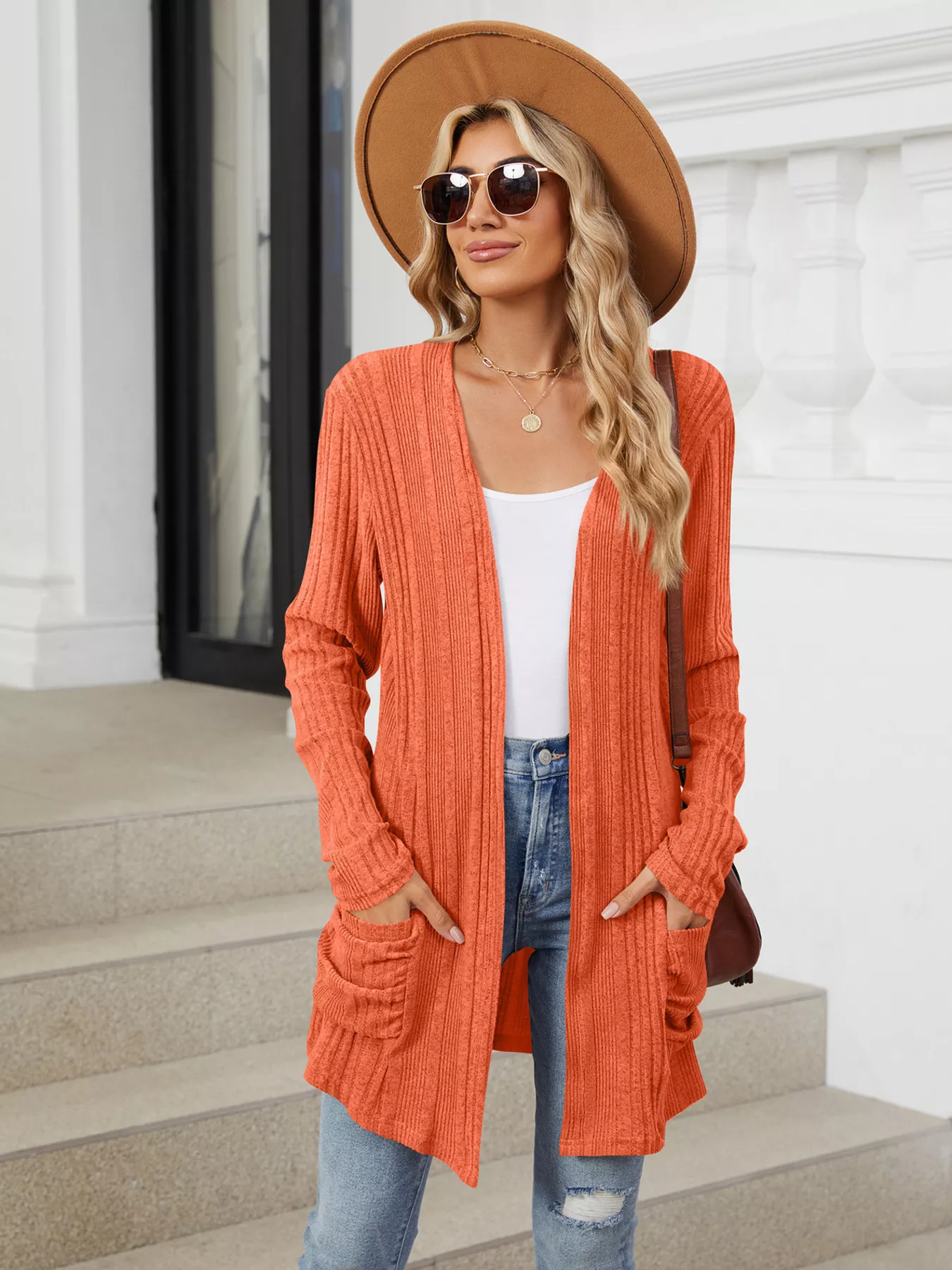 Open Front Long Cardigan - Image 19