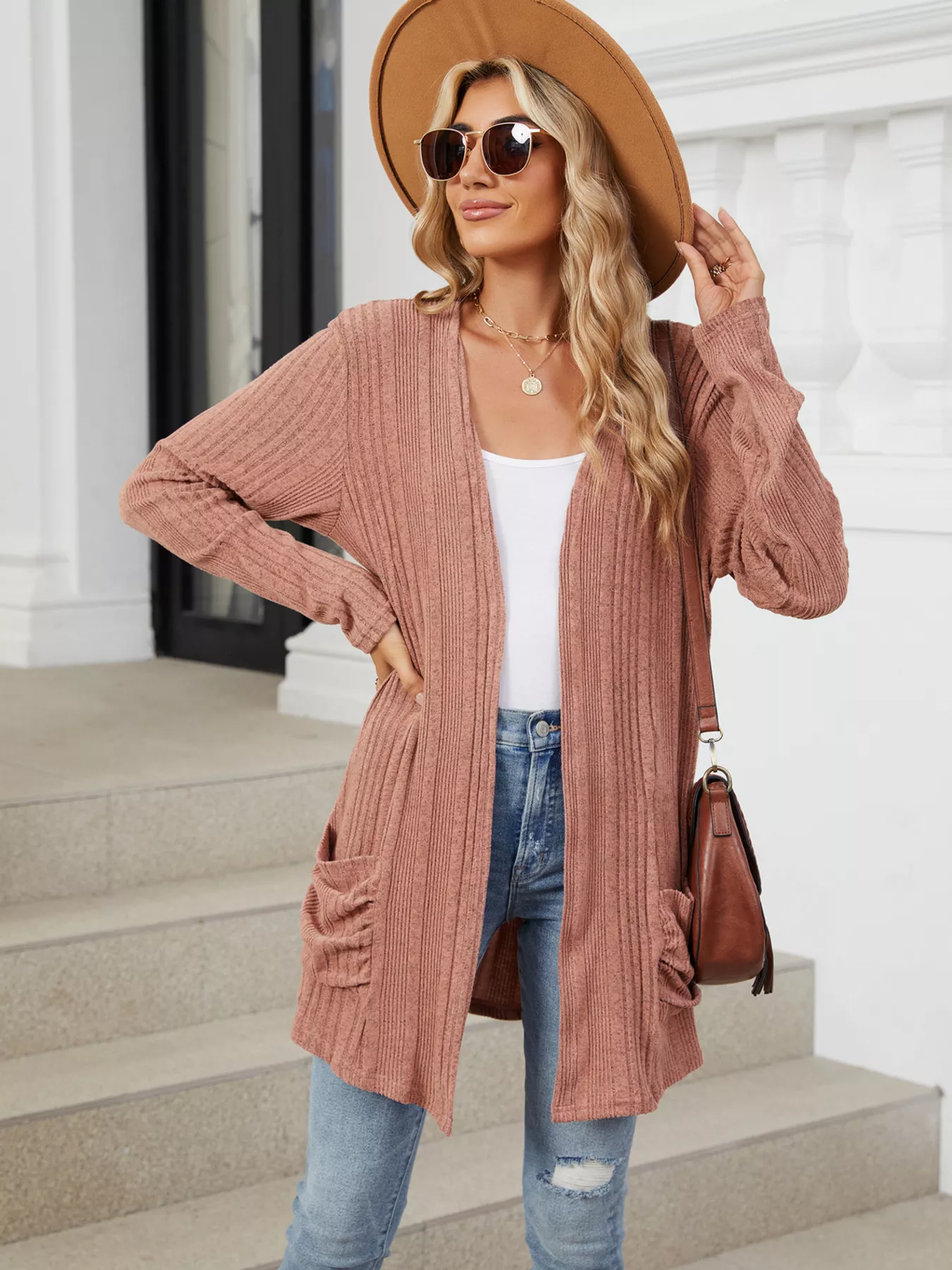 Open Front Long Cardigan - Image 2