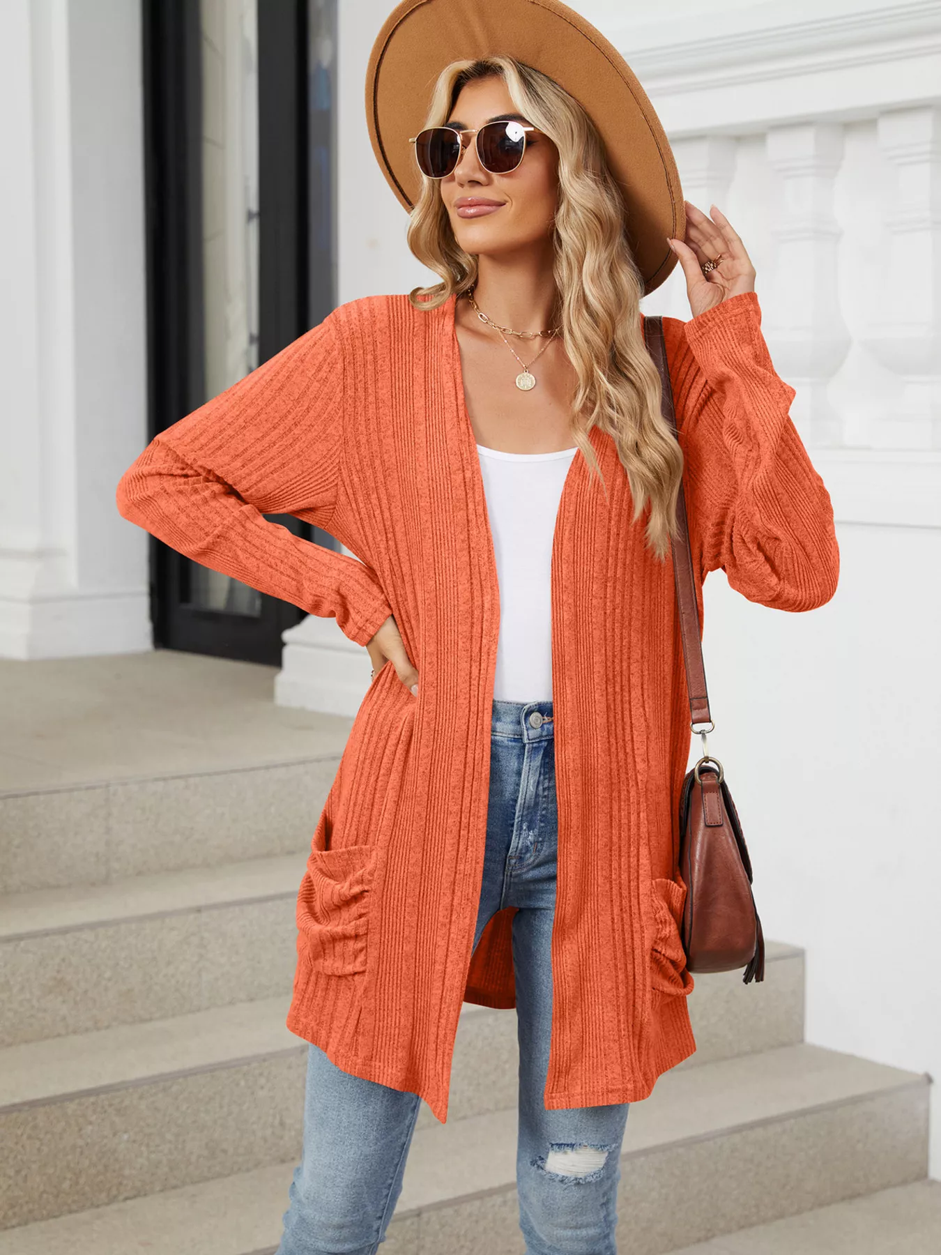 Open Front Long Cardigan - Image 20