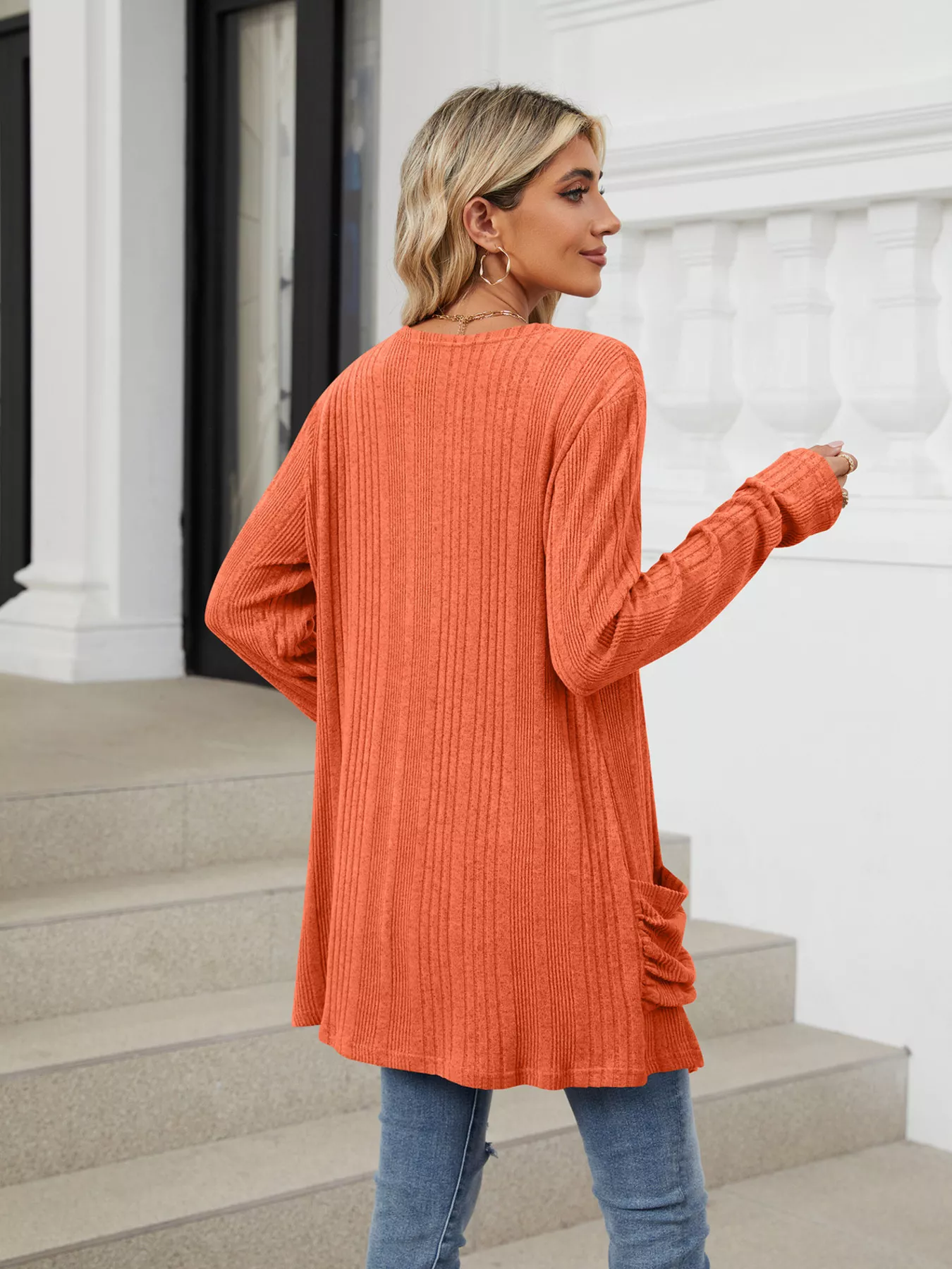 Open Front Long Cardigan - Image 21