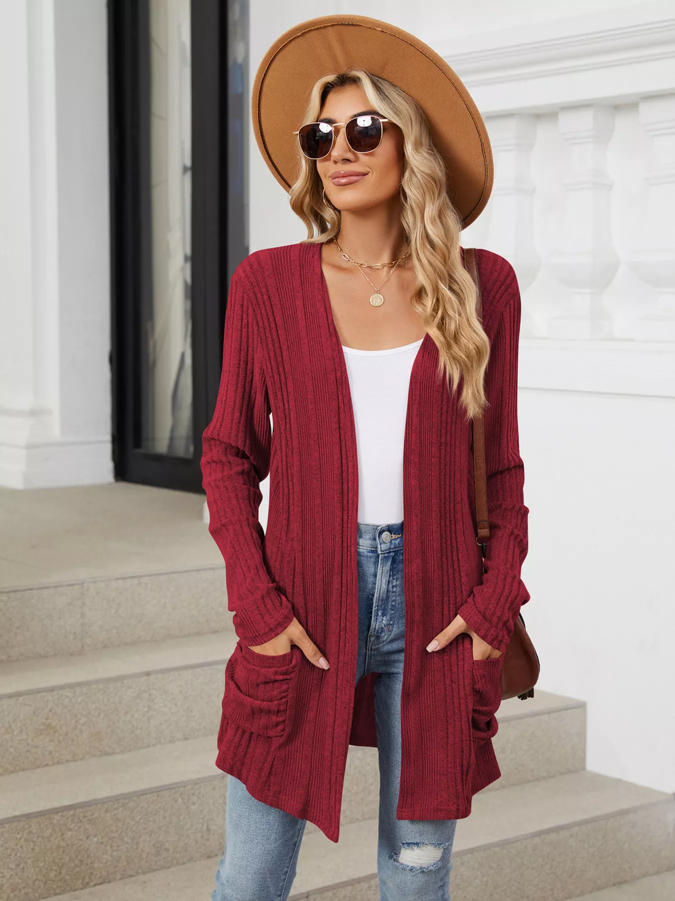 Open Front Long Cardigan - Image 22