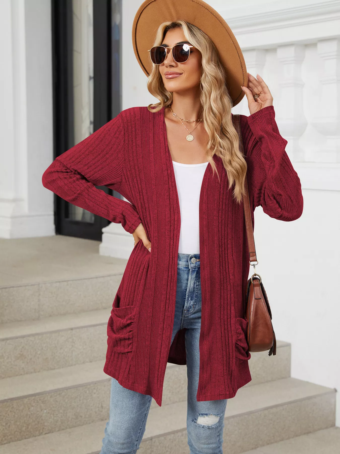 Open Front Long Cardigan - Image 23
