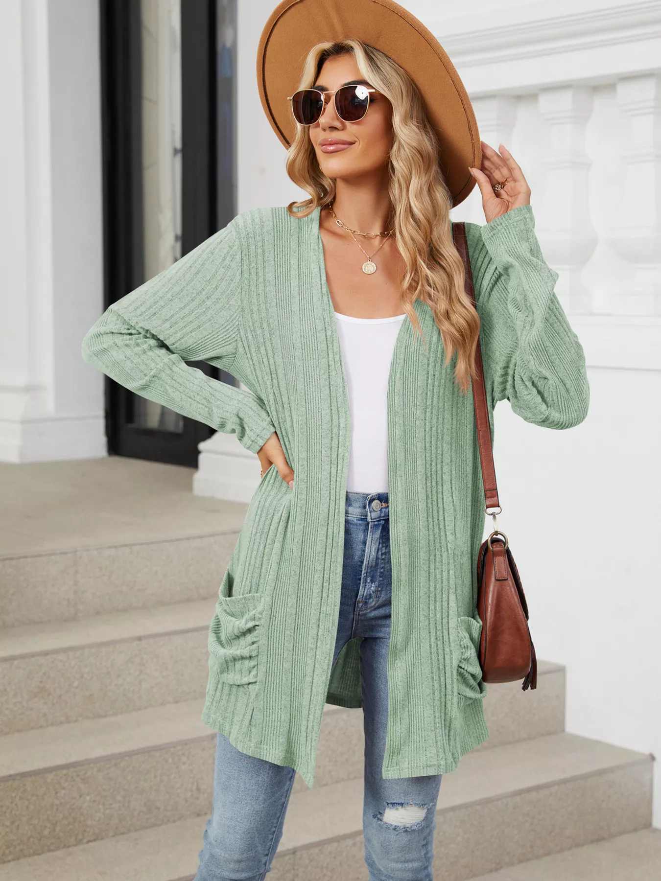 Open Front Long Cardigan - Image 29