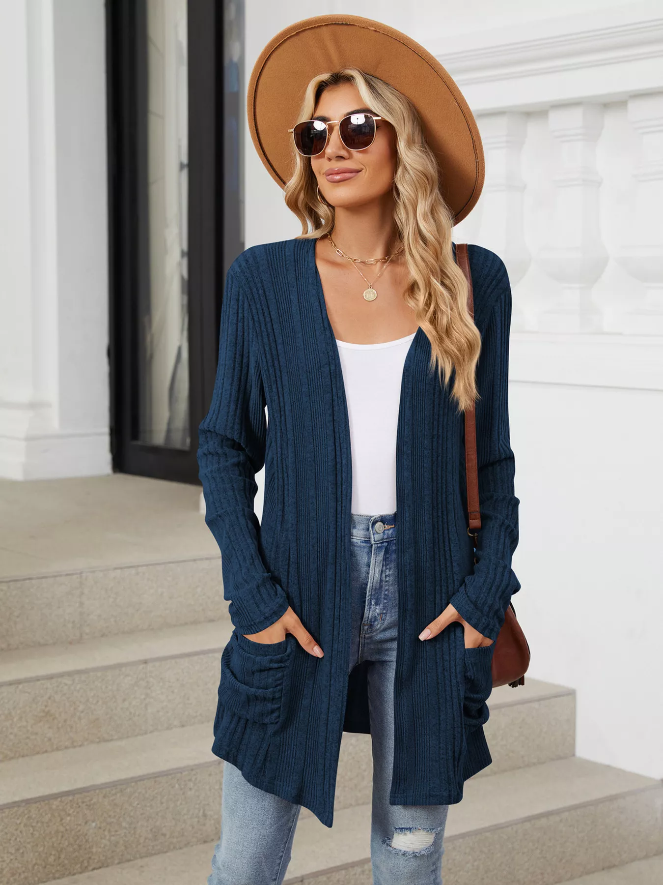 Open Front Long Cardigan - Image 31
