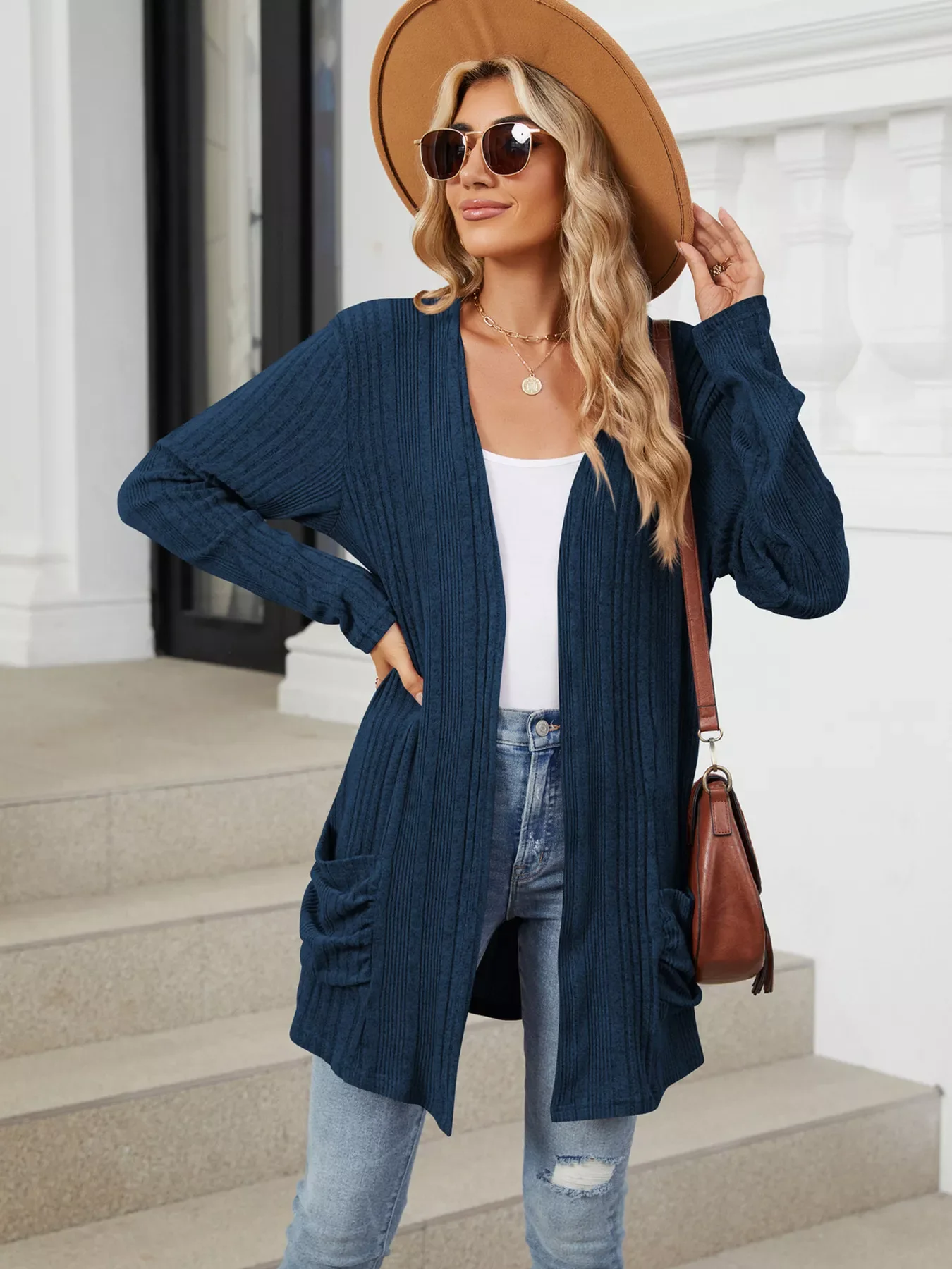 Open Front Long Cardigan - Image 32
