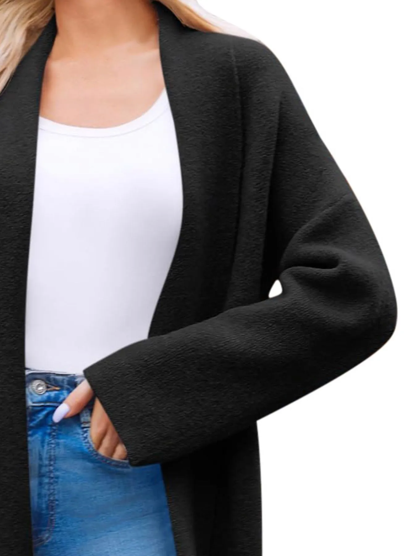 Open Front Longline Coat - Image 12