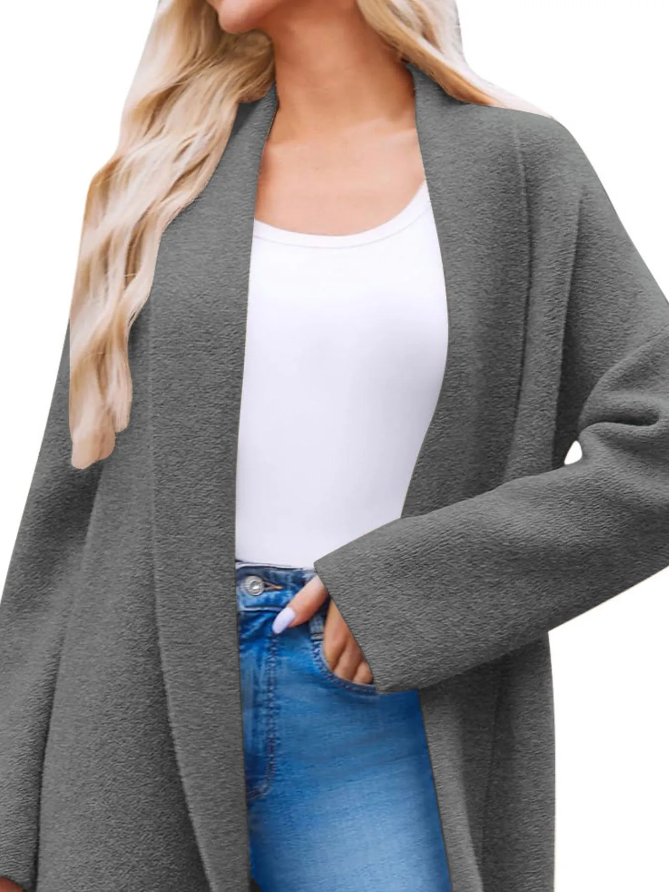 Open Front Longline Coat - Image 16