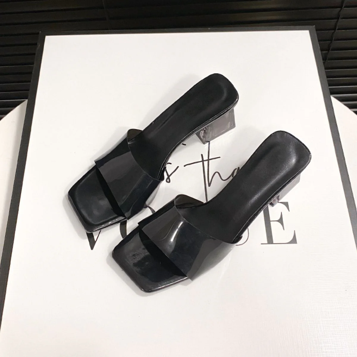 Open Toe Block Heel Sandals - Image 2