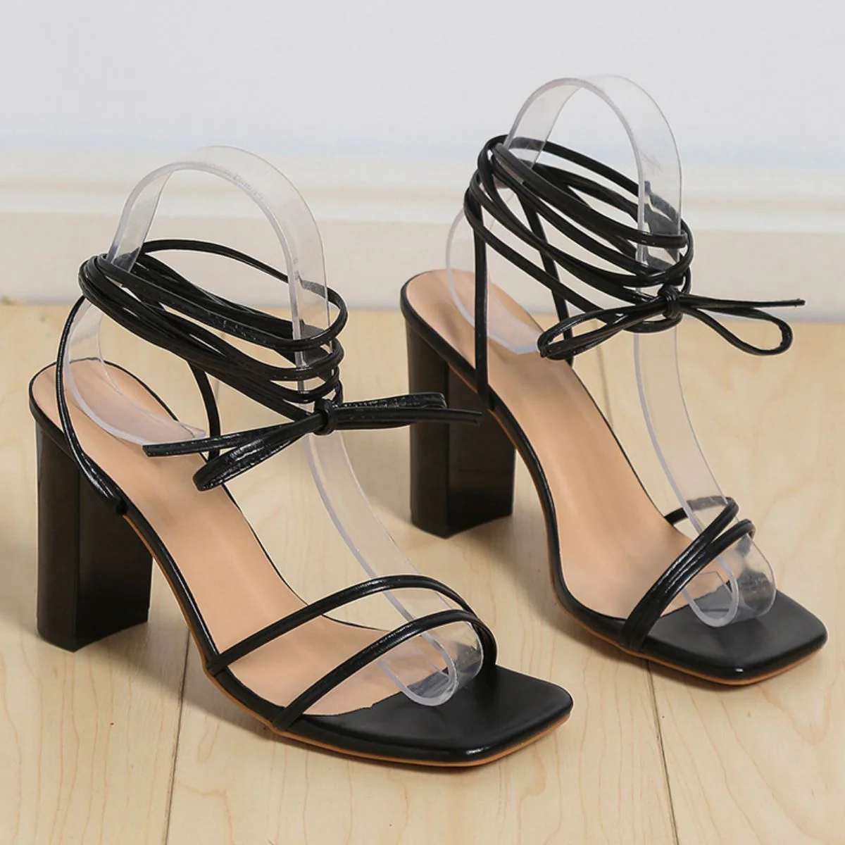 Open Toe Block Heels Sandals - Image 2