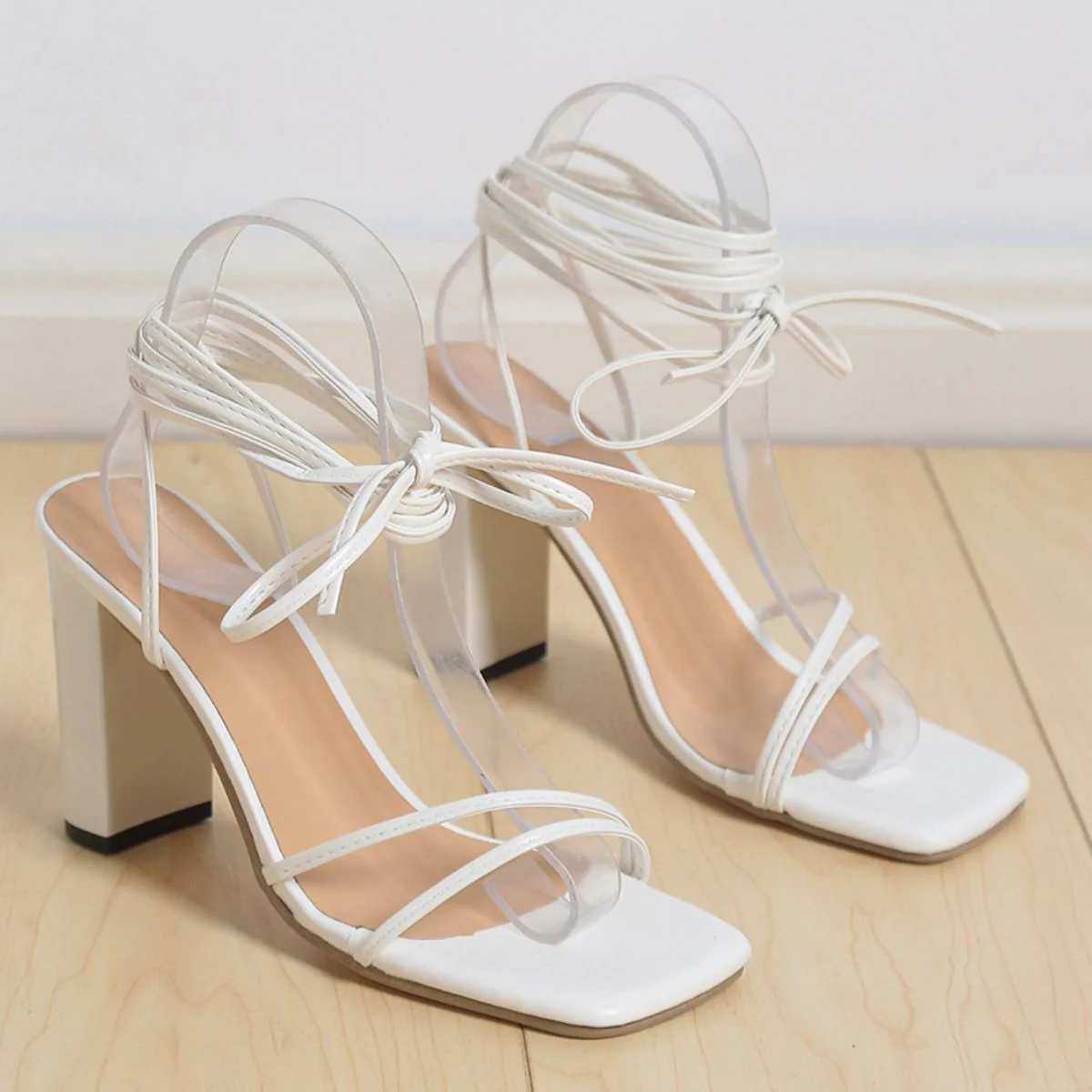 Open Toe Block Heels Sandals - Image 4
