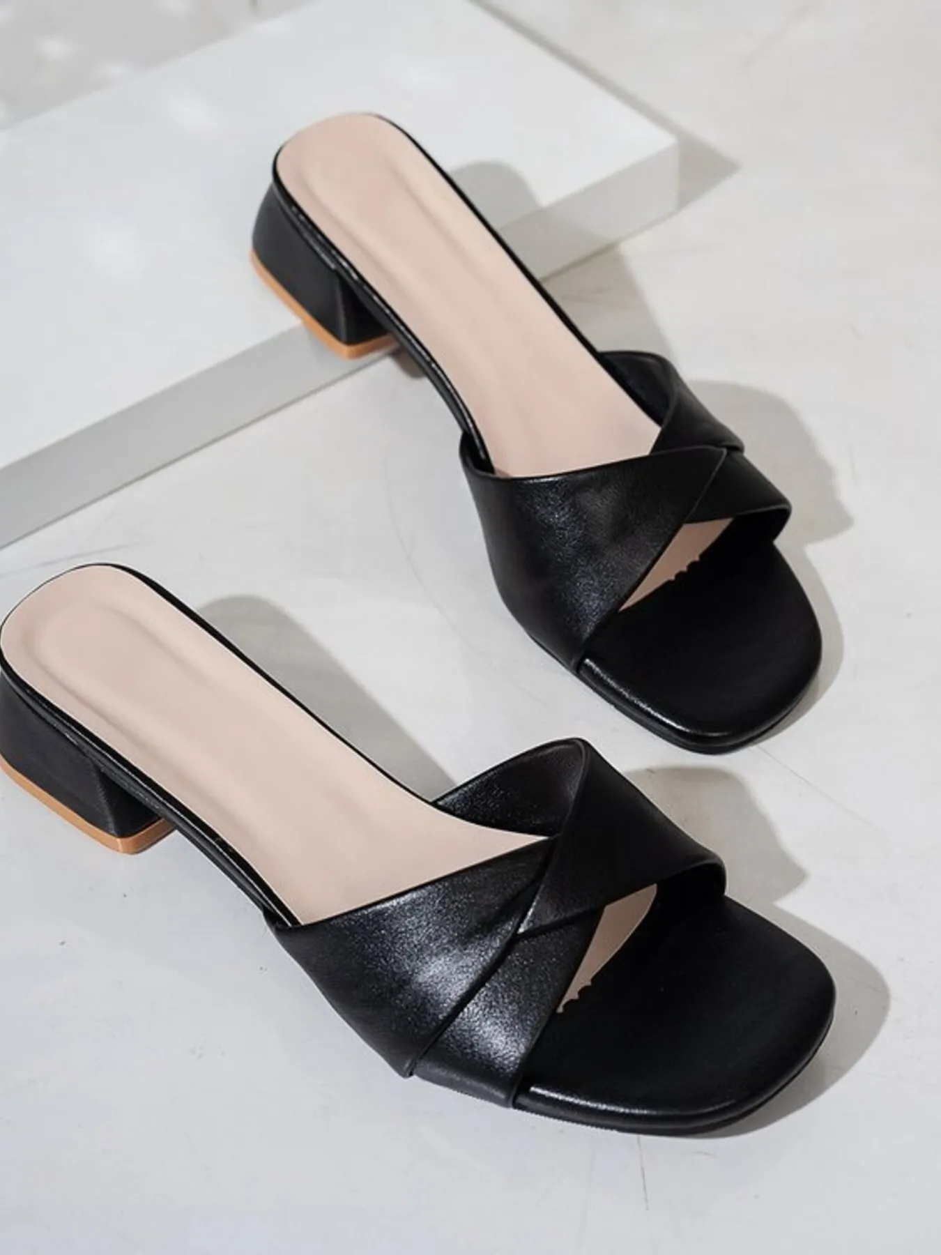 Open Toe Block Heels Sandals - Image 2