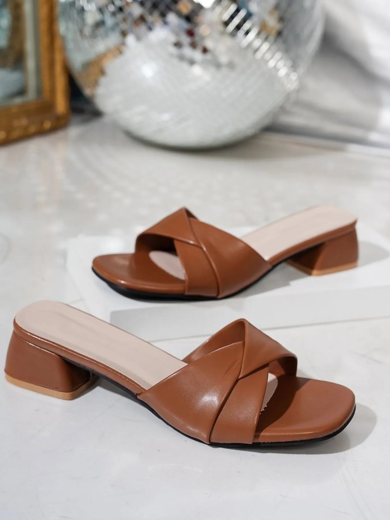 Open Toe Block Heels Sandals - Image 7