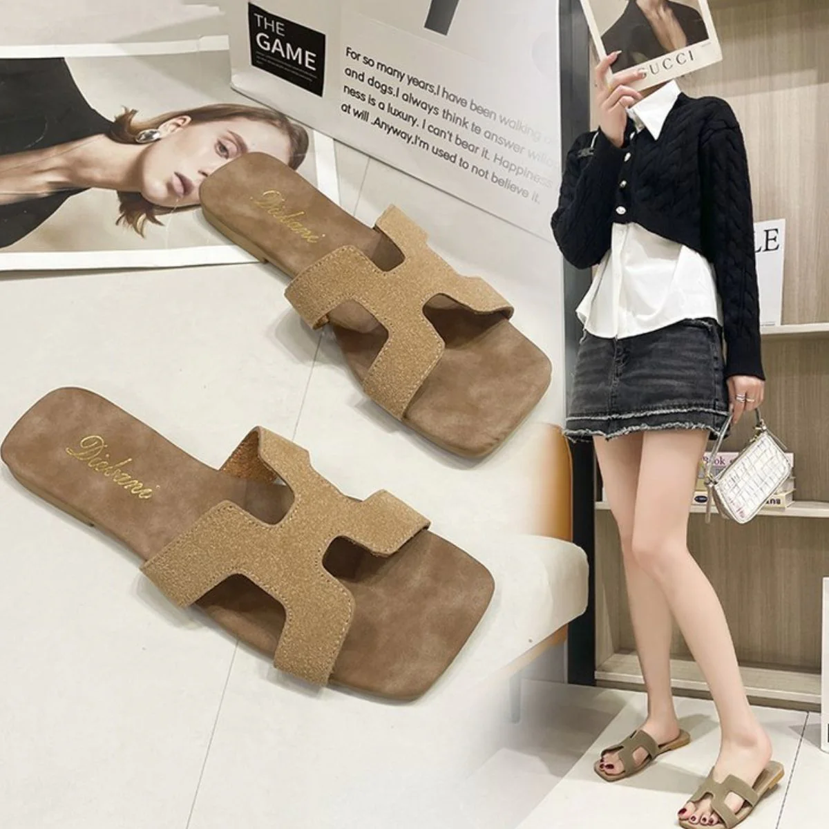 Open Toe Flats Sandals - Image 2