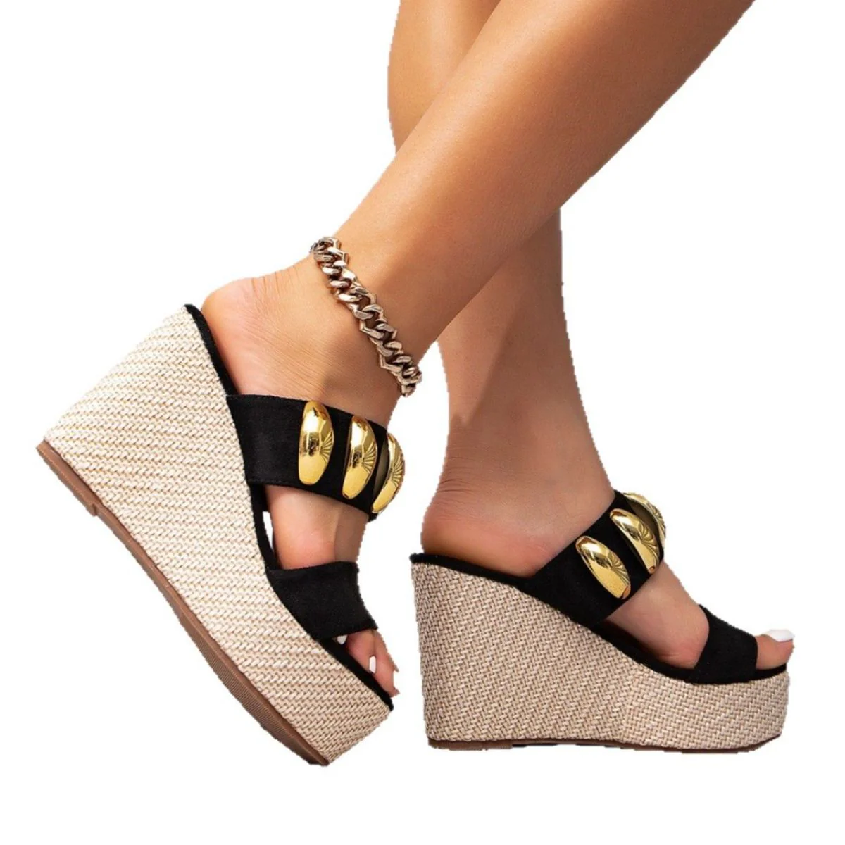 Open Toe Platform Wedge Sandals - Image 4