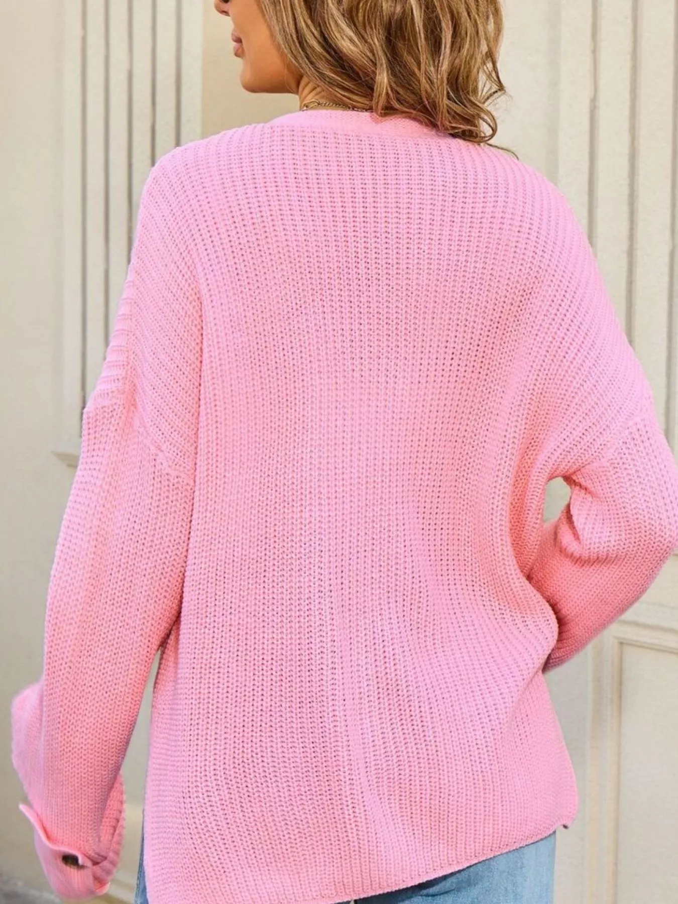 Oversized Knit Button-Down Cardigan - Image 20