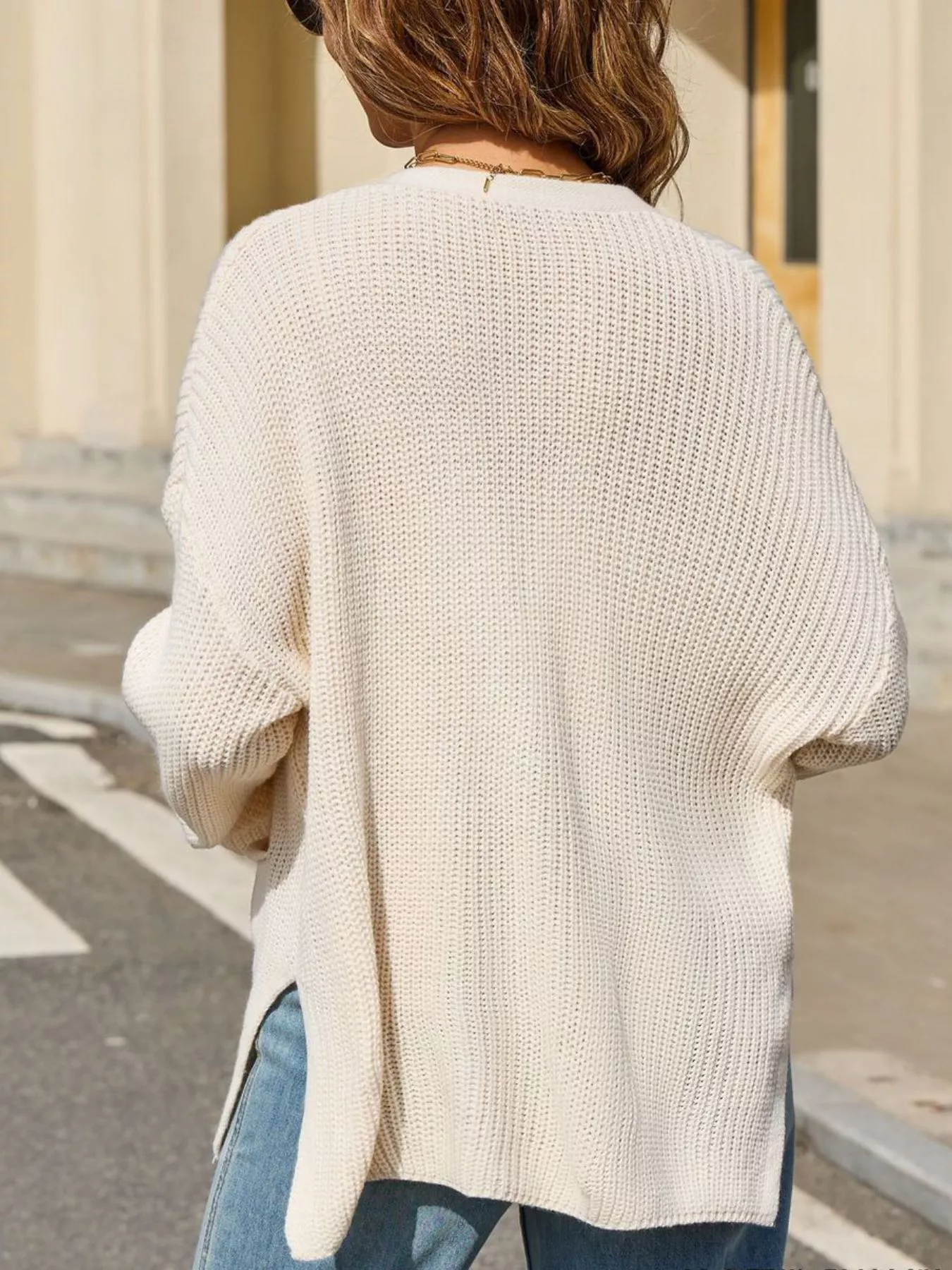 Oversized Knit Button-Down Cardigan - Image 5