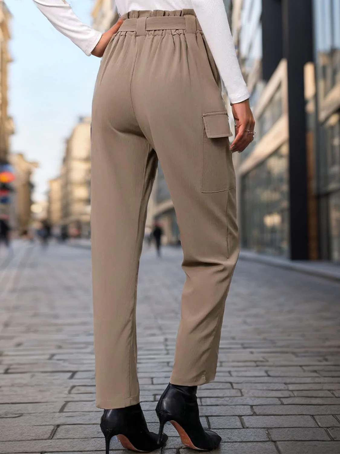 Perfee High Waist Straight Pants - Image 2