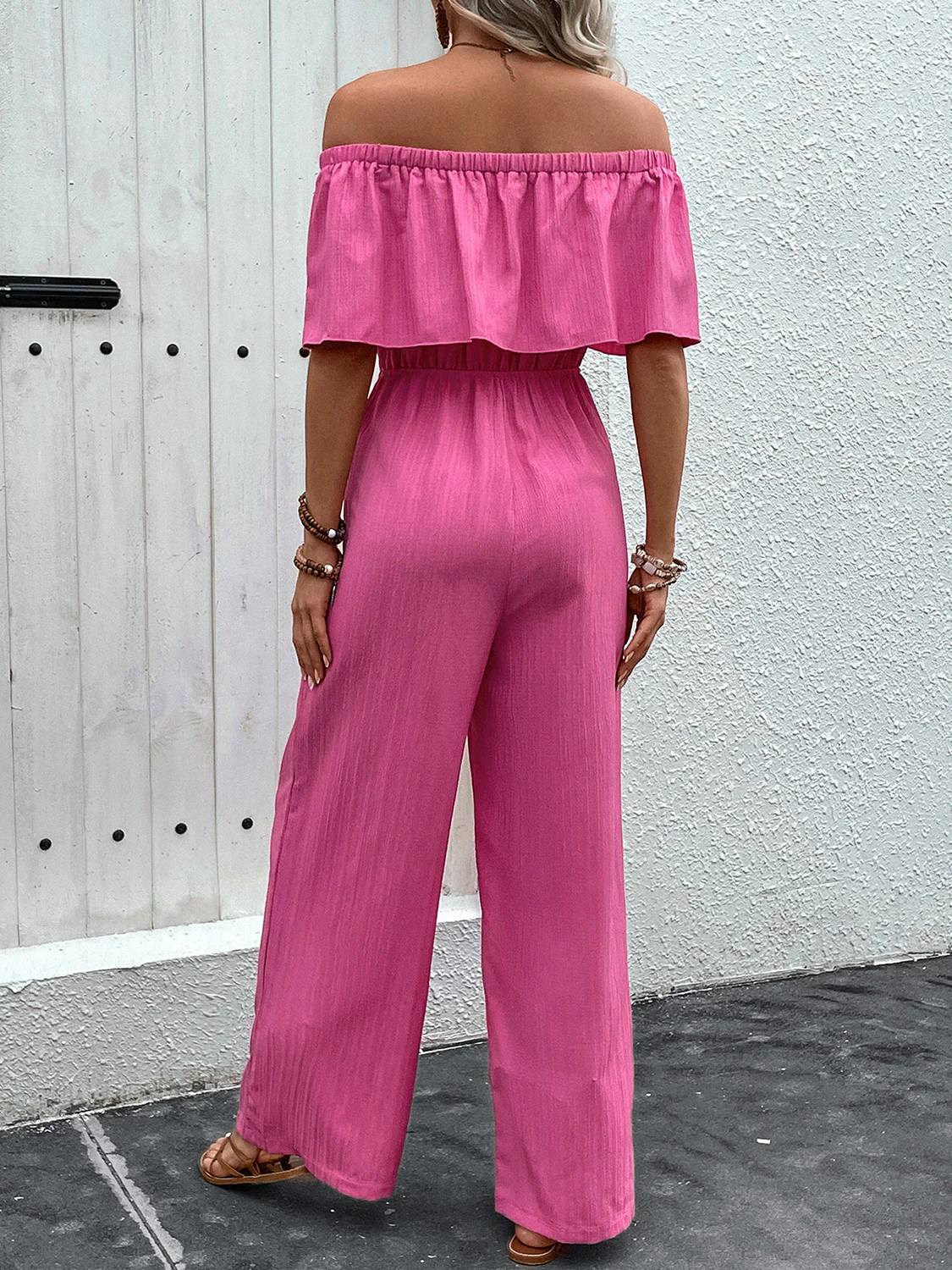 Perfee Off-Shoulder Wide Leg Jumpsuit - Image 2