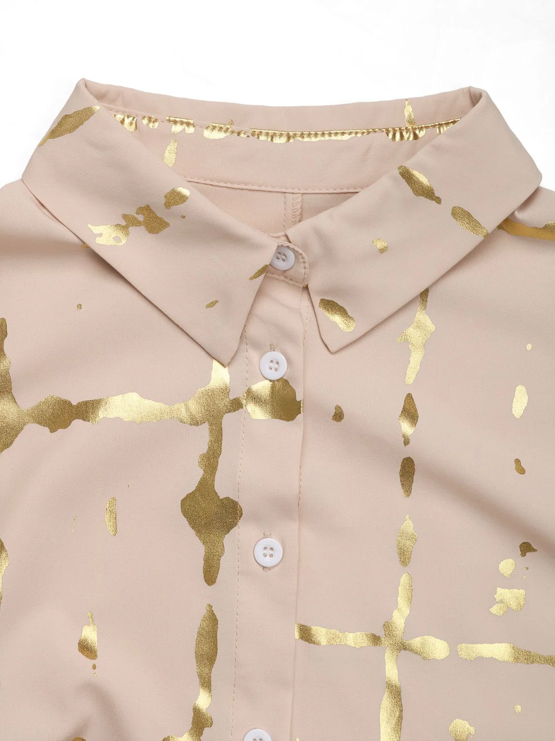 Perfee Printed Collared Neck Long Sleeve Shirt - Image 7