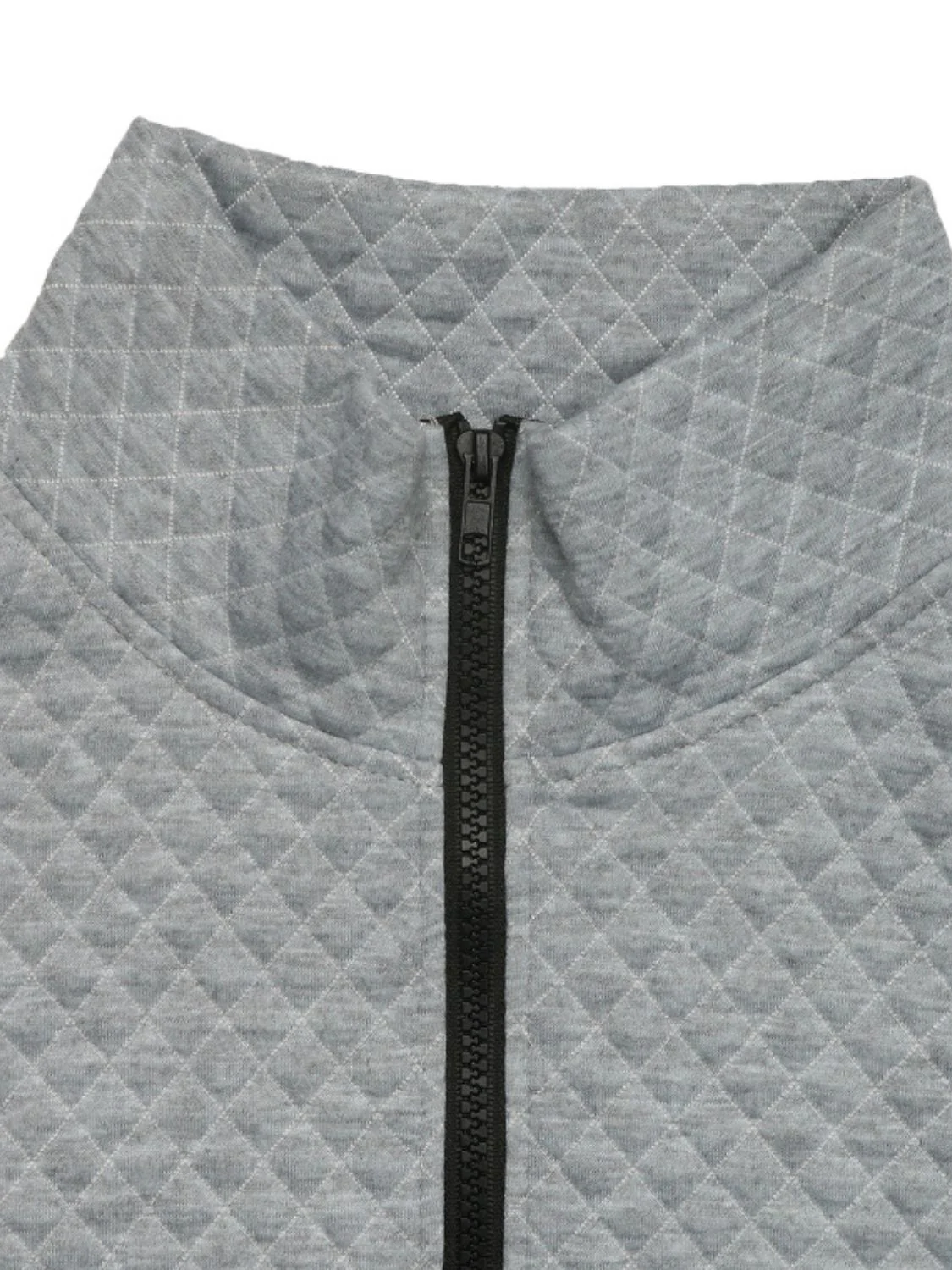 Perfee Texture Half Zip Long Sleeve Sweatshirt - Image 7