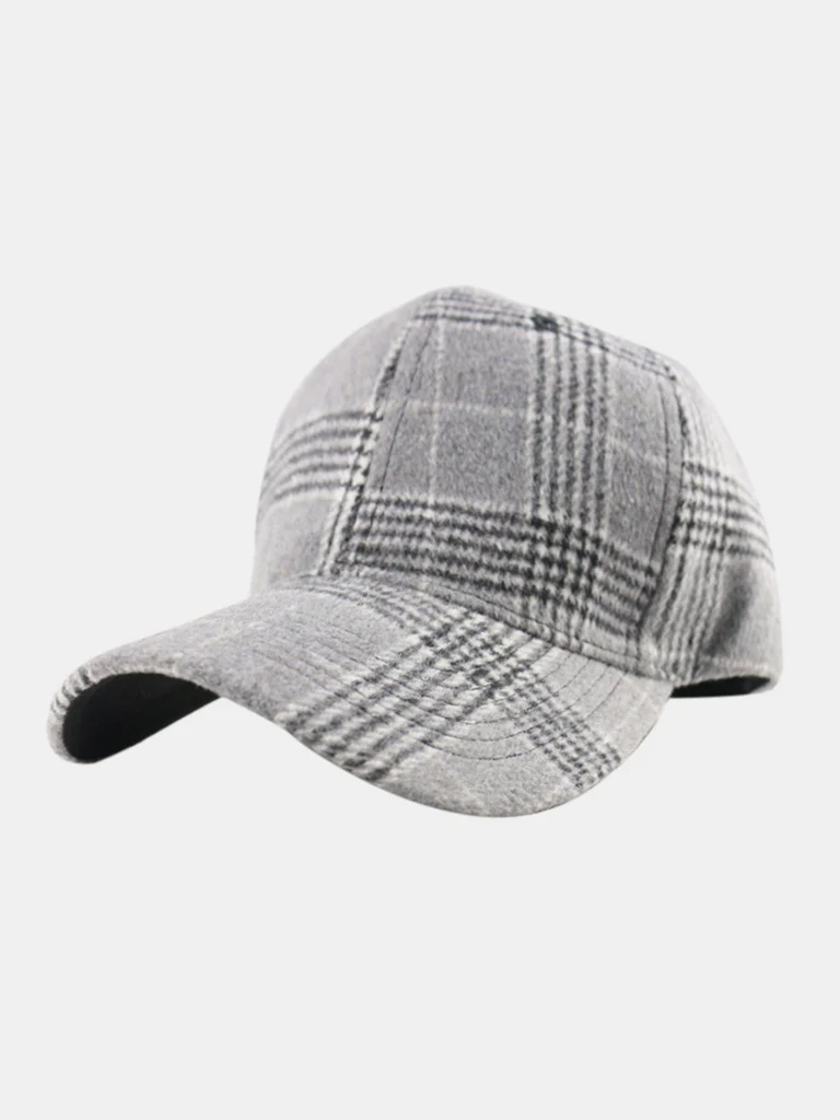 Plaid Adjustable Cotton Baseball Cap - Image 2