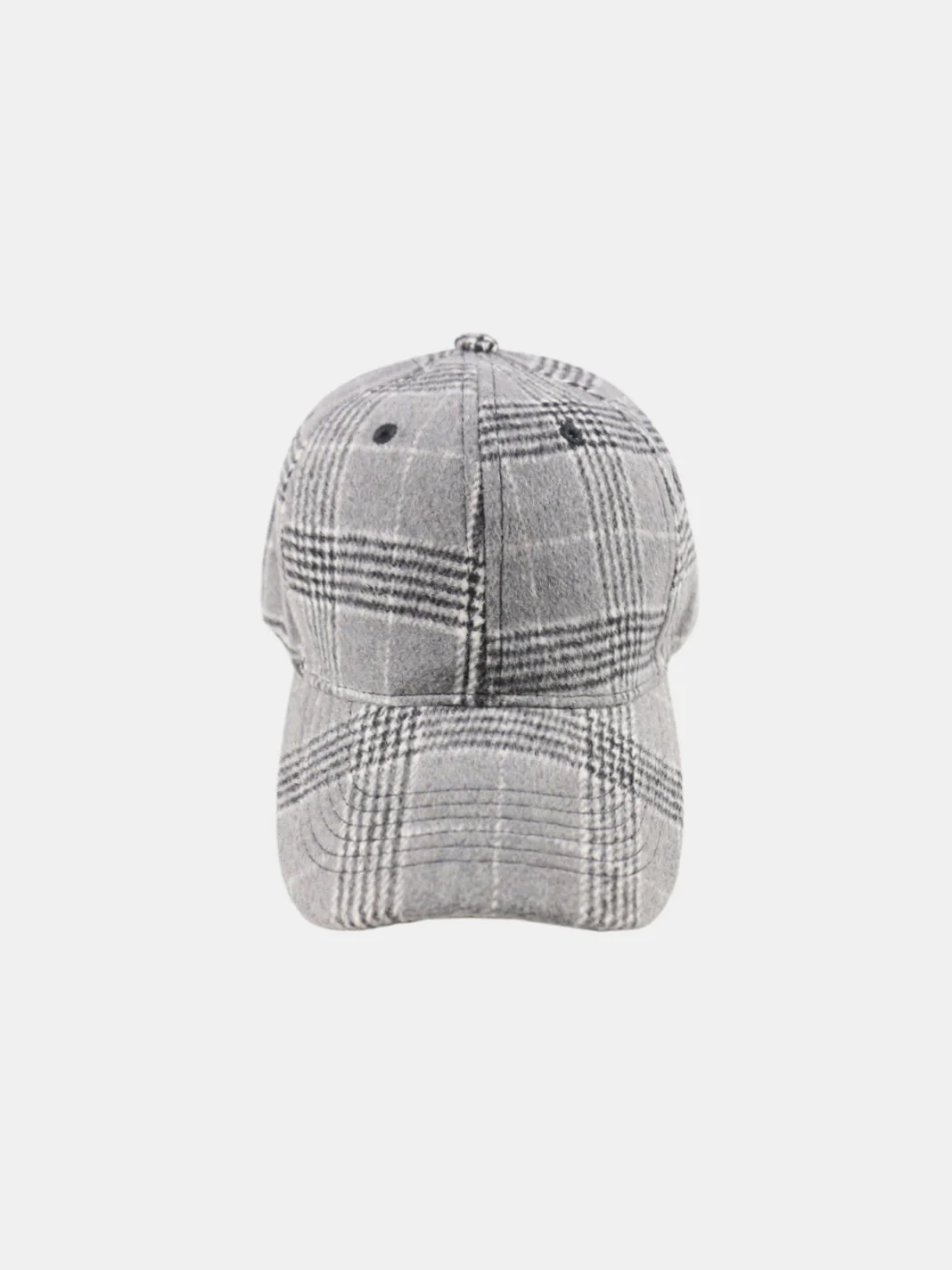 Plaid Adjustable Cotton Baseball Cap - Image 3