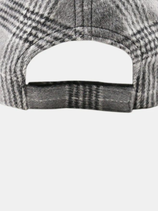 Plaid Adjustable Cotton Baseball Cap - Image 4