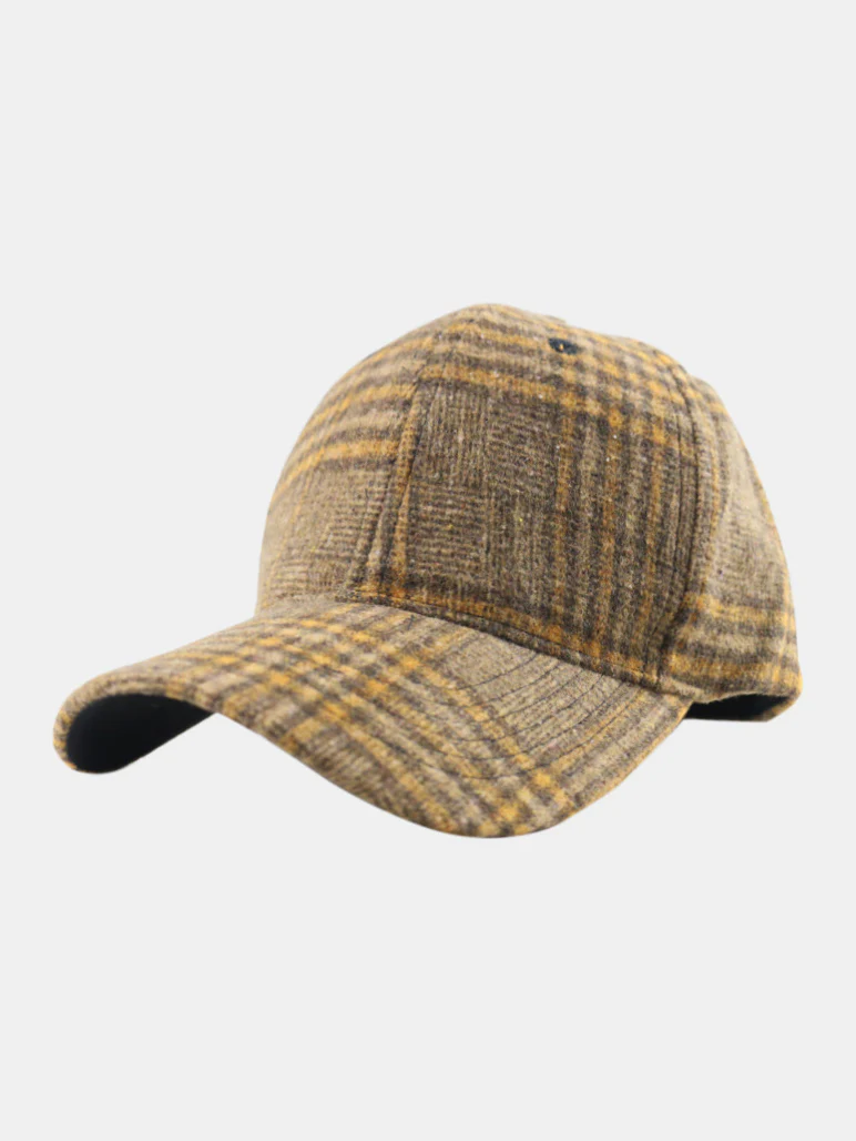 Plaid Adjustable Cotton Baseball Cap - Image 5