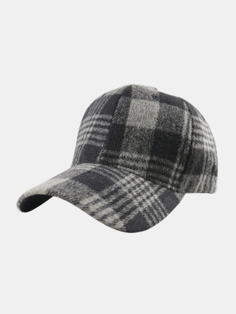 Plaid Adjustable Cotton Baseball Cap - Image 6