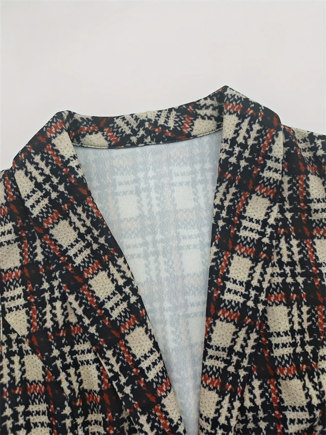 Plaid Button Up Collared Neck Vest - Image 6